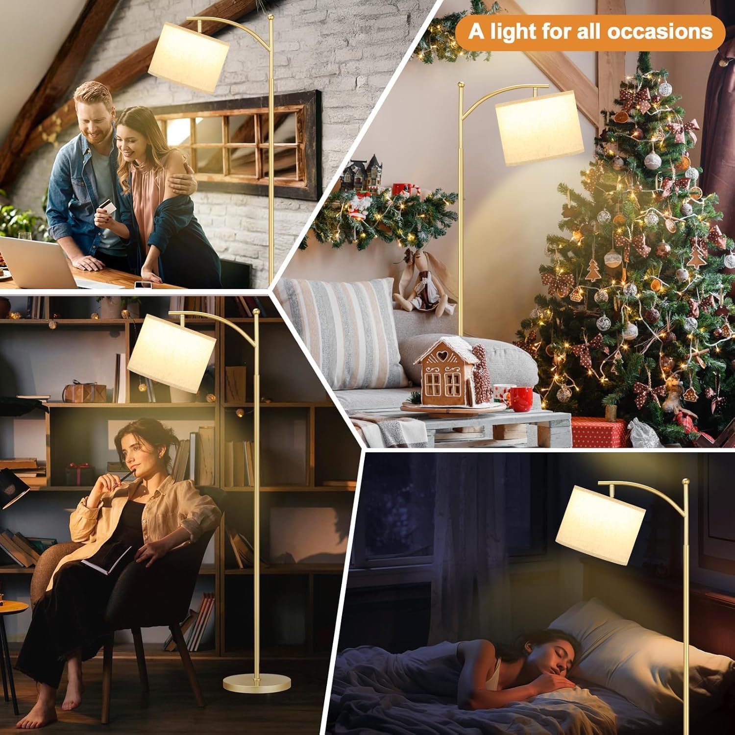 Thumbnail 5 de Aooshine Floor Lamp 61in Gold