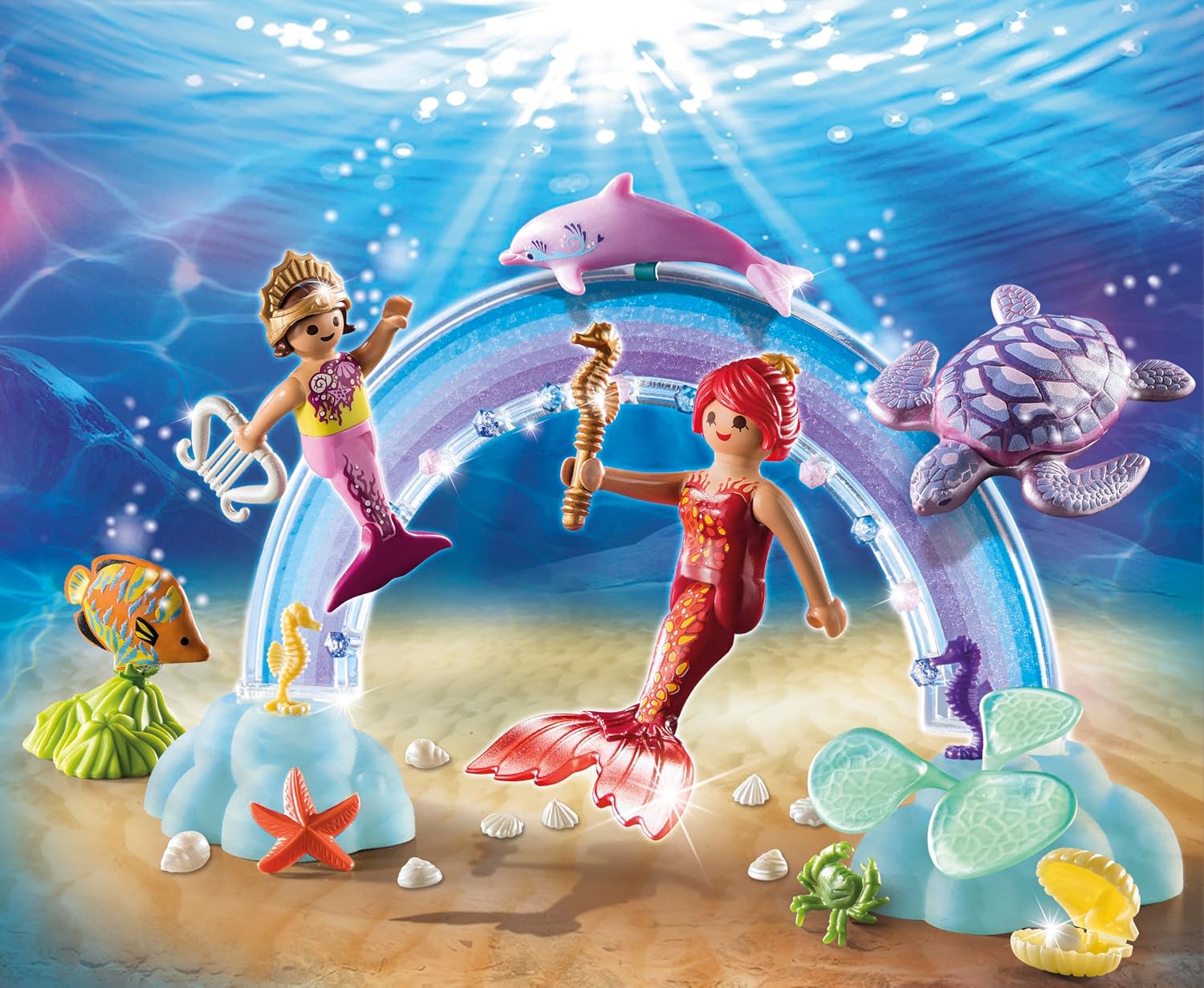 Detalle de PLAYMOBIL Magic 71379 Starter Pack Meerjungfrauen – Das ideale Einstiegsset für kleine Meerjungfrauen-Fans