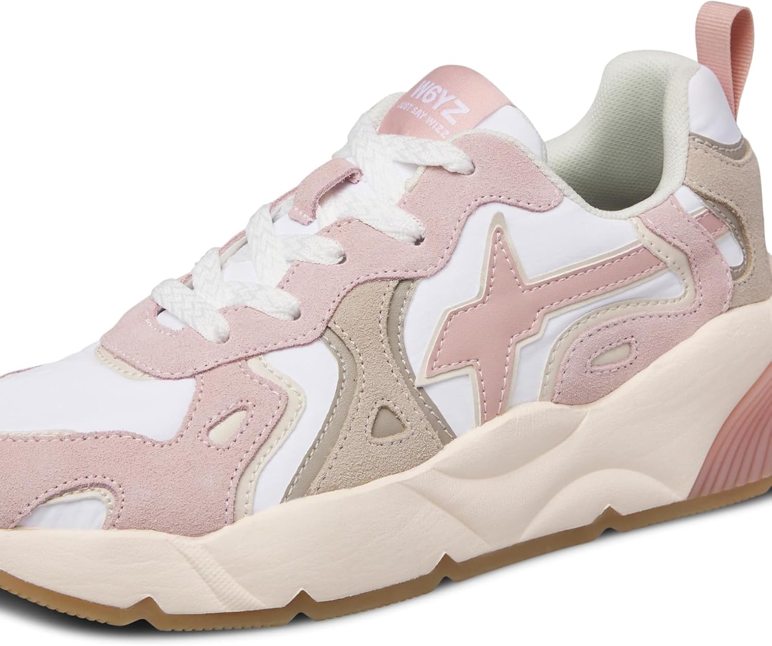 Detalle de w6yz Sneakers en Daim et Tissu Technique – allier élégance et confort au quotidien