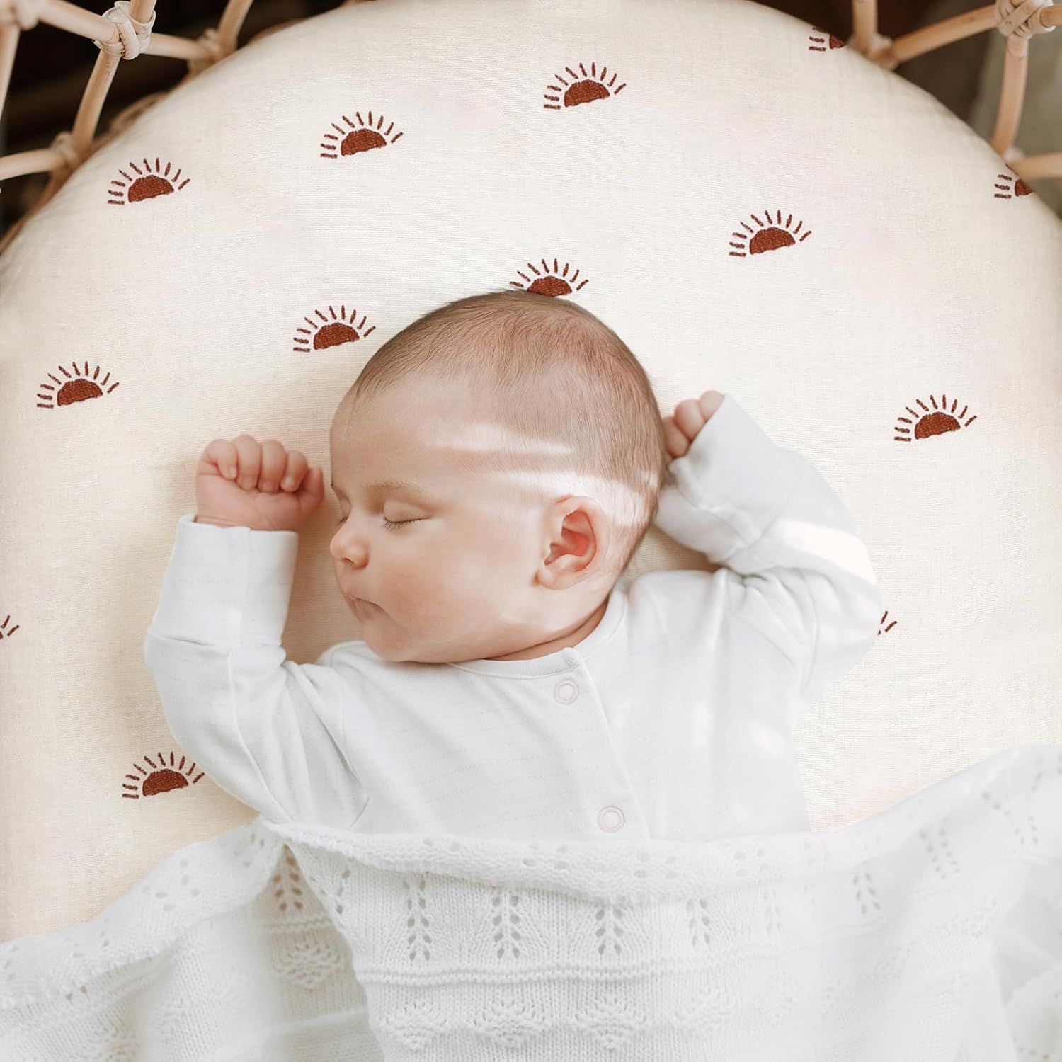 Thumbnail 5 de Peepeemax drap housse en mousseline de coton 80x40 cm (lot de 2) pour couffin et berceau