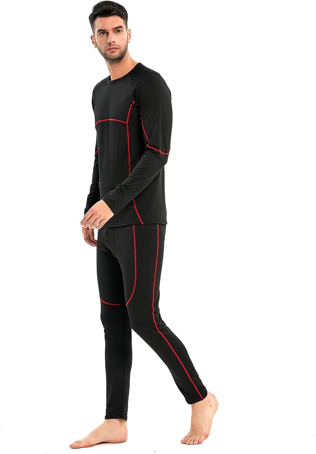Detalle 2 de AMZSPORT Intimo termico uomo set maglia e pantaloni per sport