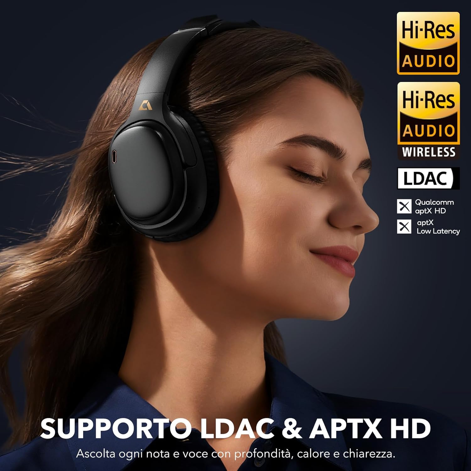 Thumbnail 6 de 1Mii E700: Cuffie Over-Ear Bluetooth con ANC 4 microfoni, LDAC/aptX HD e traduzione IA in tasca