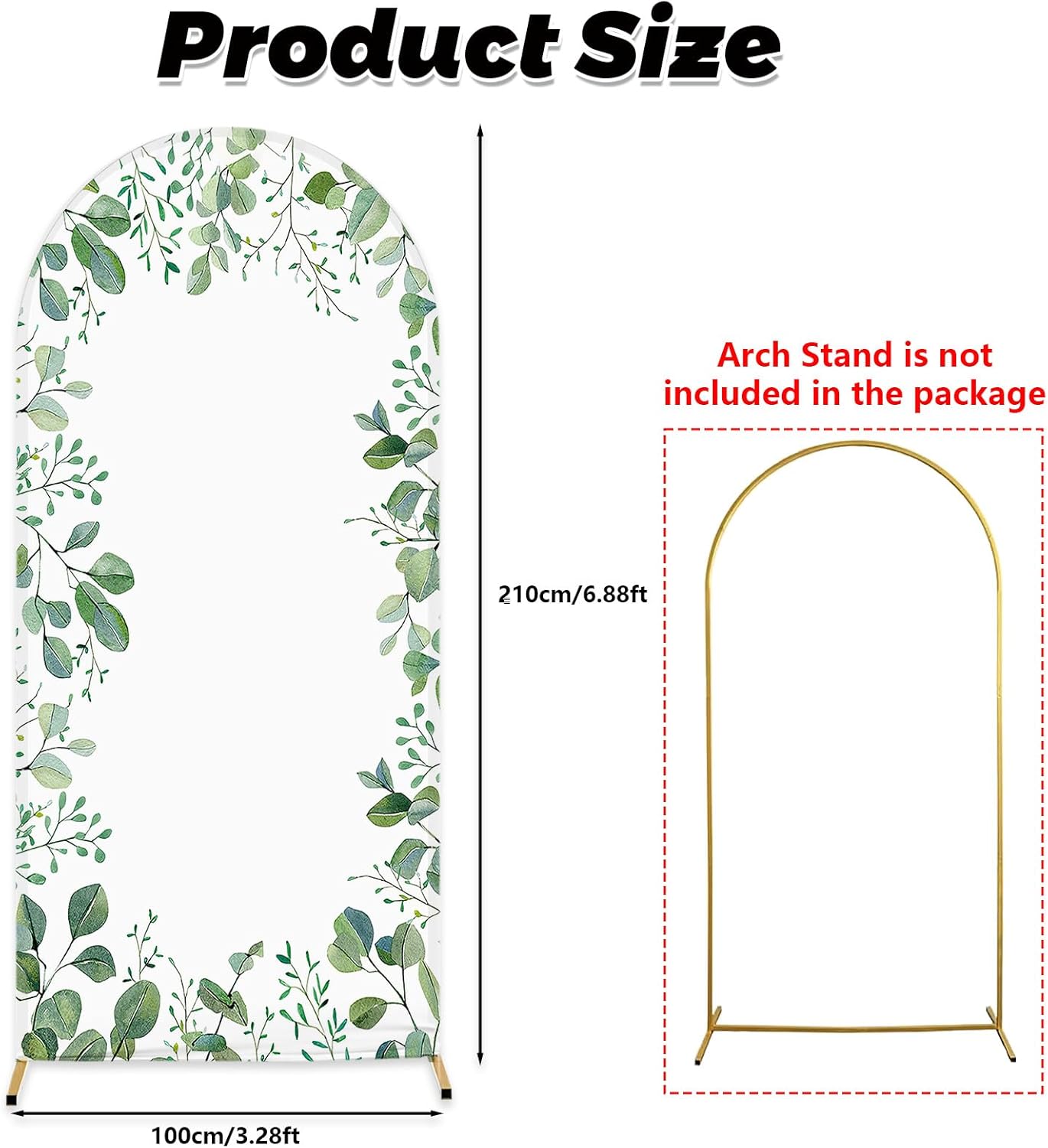 Detalle 2 de MEHOFOND 3.3x7ft Eucalyptus Arch Frame 🎪