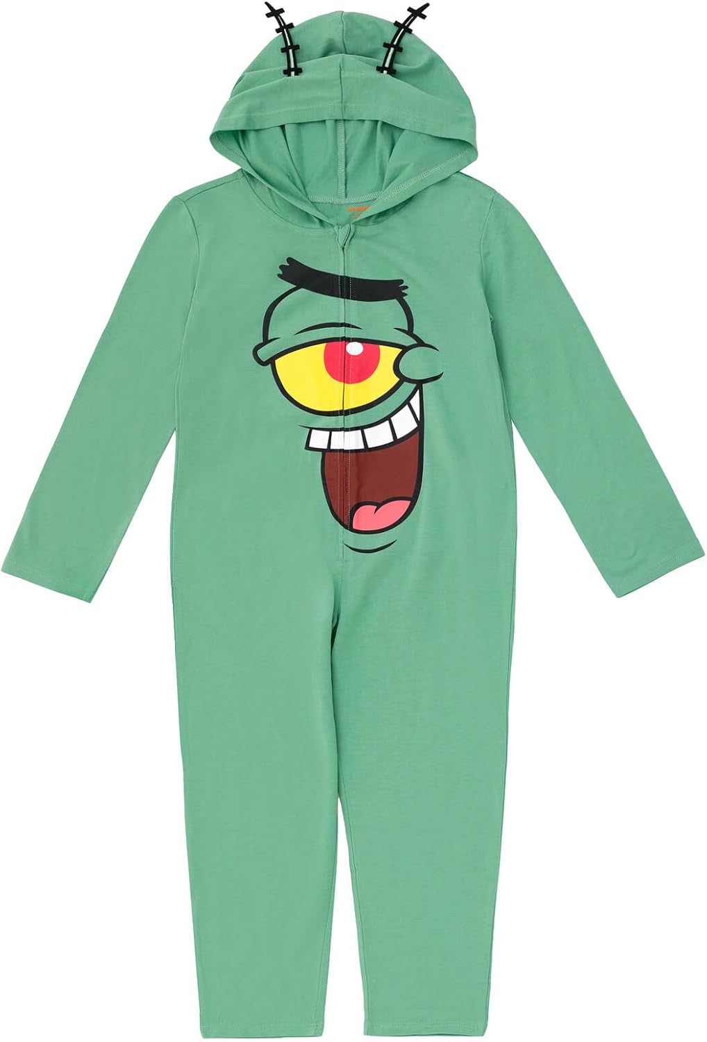 Detalle de Nickelodeon SpongeBob SquarePants Zip-Up Cosplay Coverall, Hooded and Long Sleeve