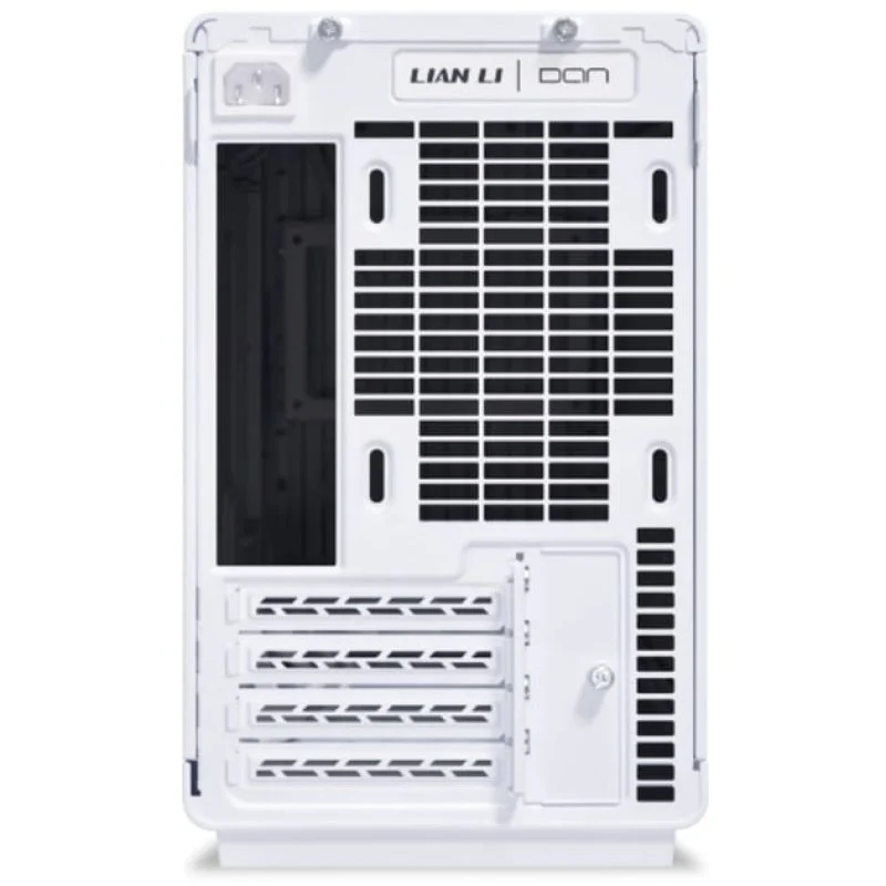 Detalle de LIAN LI & DAN Cases A3-mATX: Mini torre mATX con malla USB-C en blanco