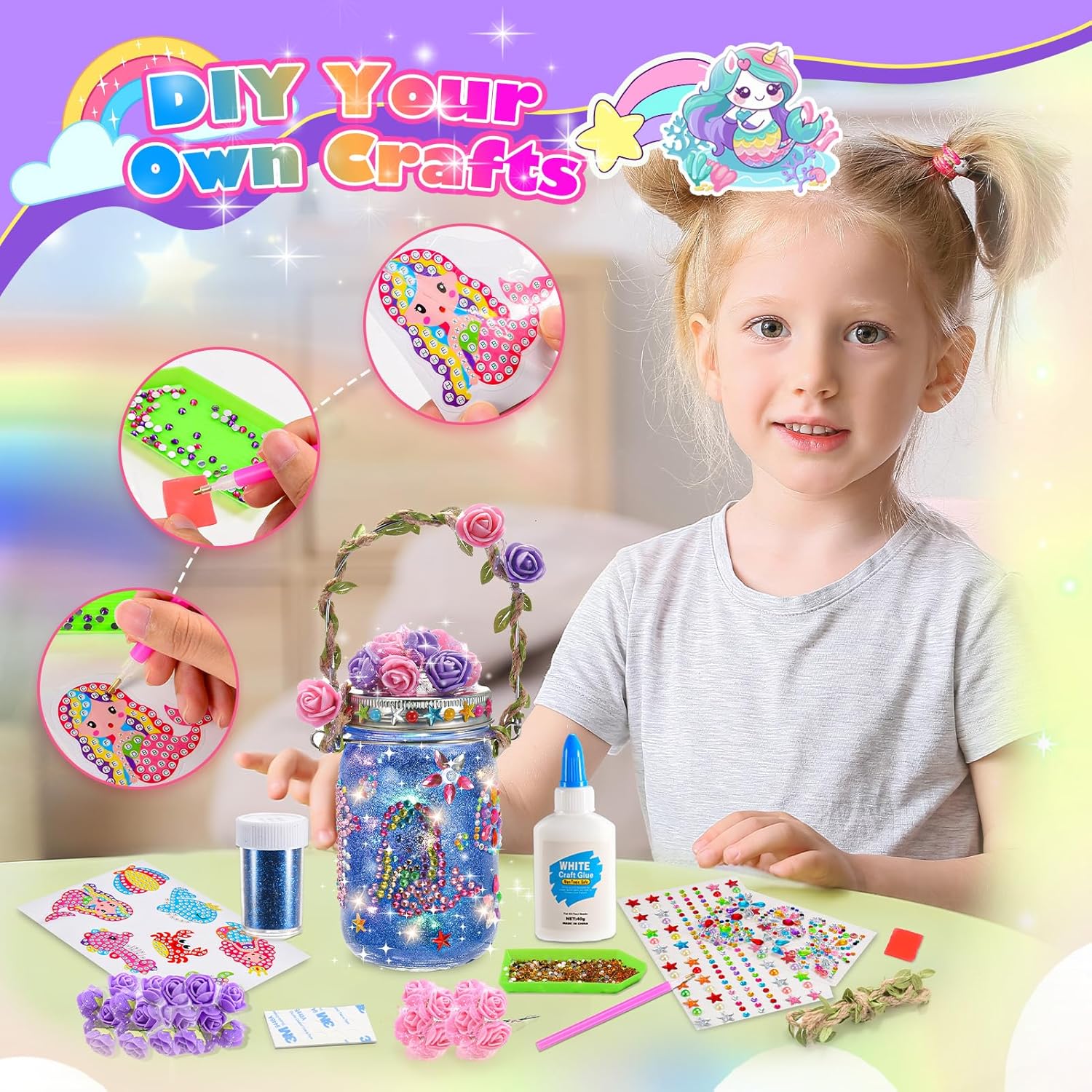 Thumbnail 3 de Hapikids Fairy Lantern Craft Kit for Girls 3–12 🎨