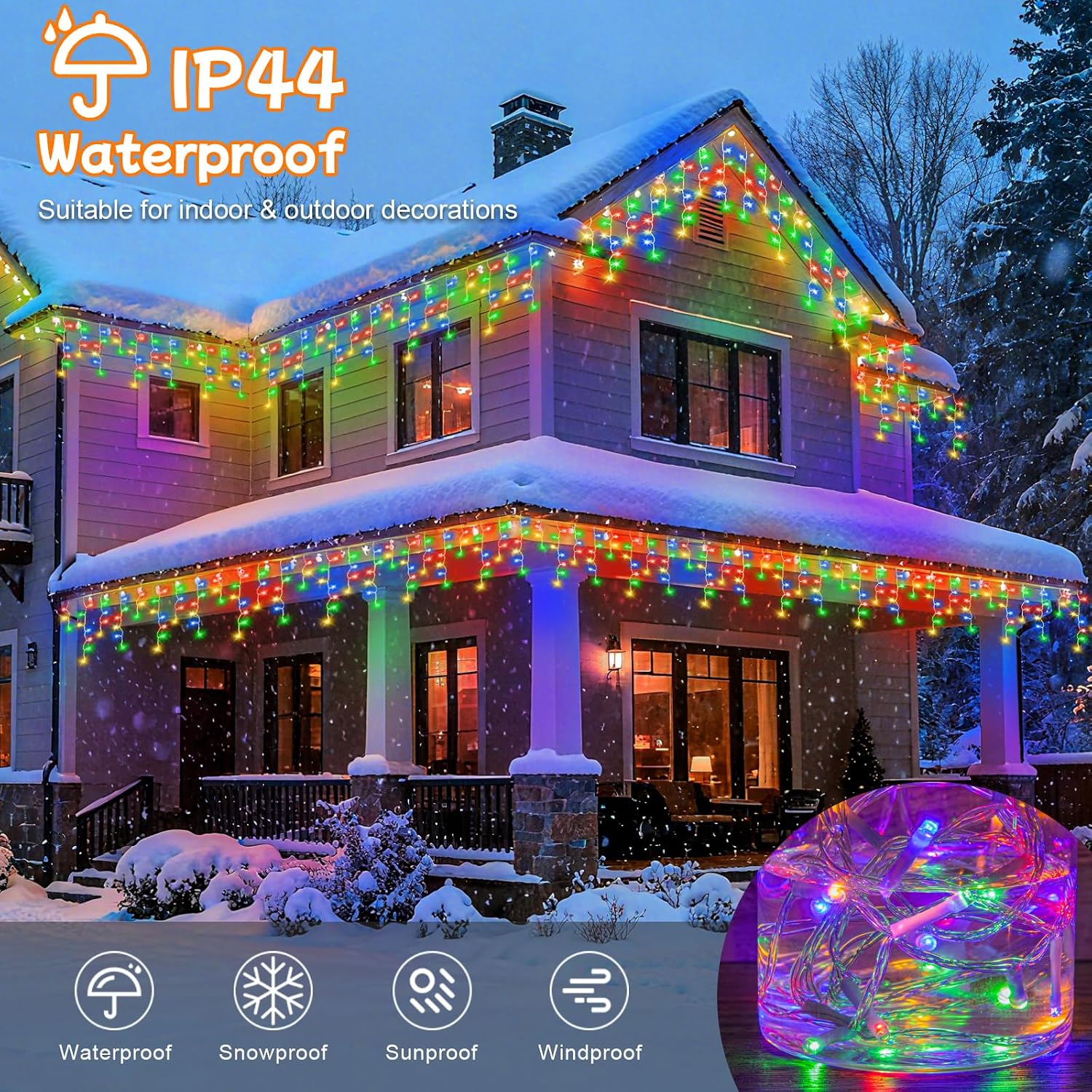 Detalle de cshare Icicle Lights Outdoor 20M 480 LEDs