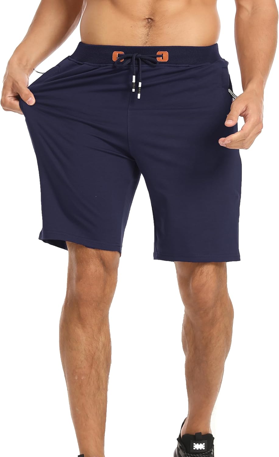 Thumbnail 3 de JustSun Men's Casual Sports Joggers Shorts with Elastic Waist and Zip Pockets
