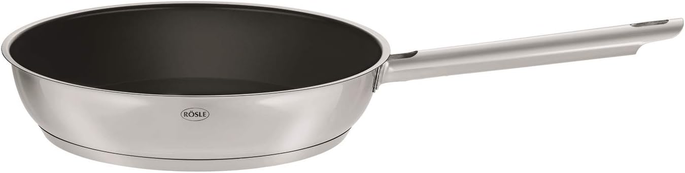 Detalle de Rösle patelnie ze stali nierdzewnej 20 i 28 cm z powłoką Proplex
