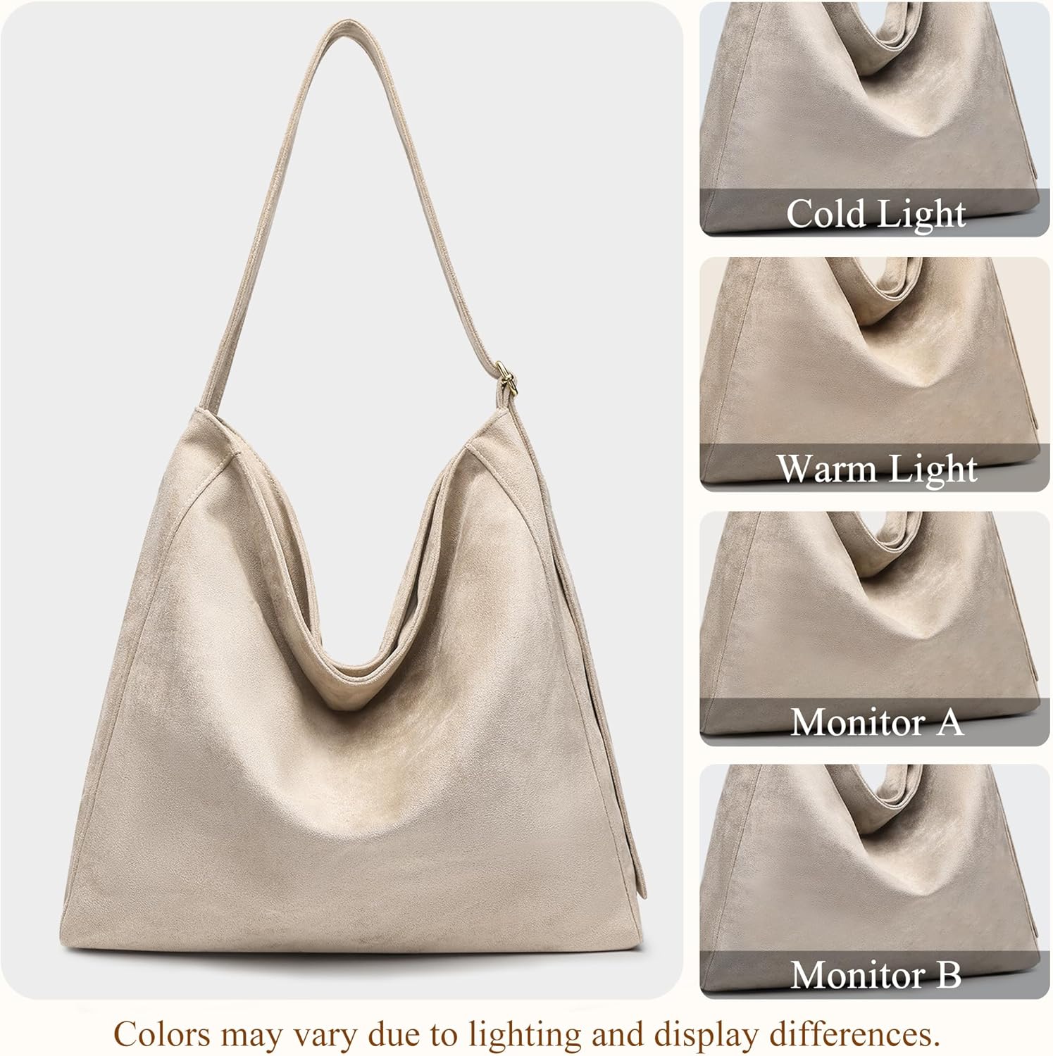 Thumbnail 4 de Gluckstar Sac à Main Femme Grand Cabas – Daim Suédé, polyvalent et spacieux