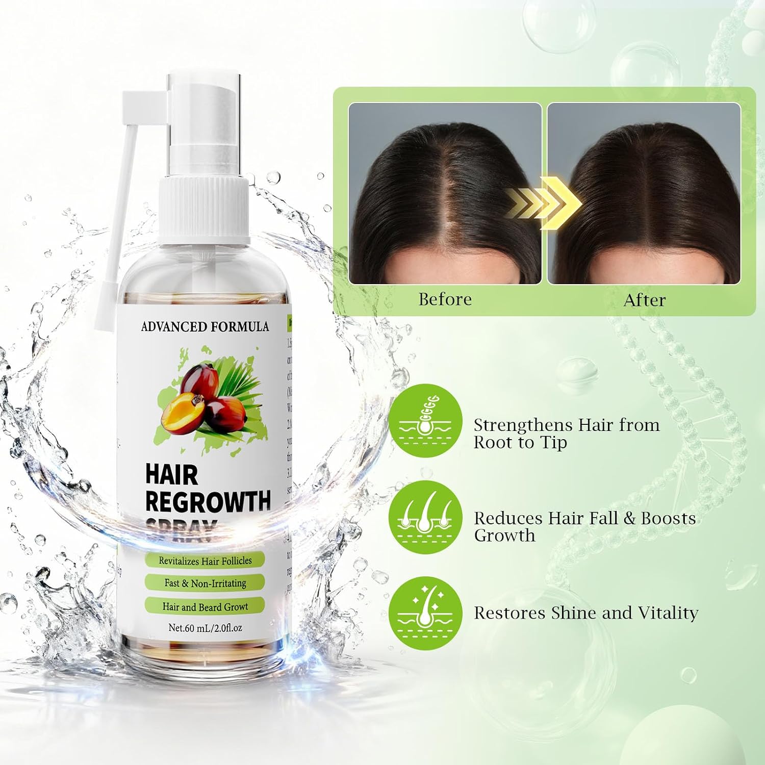 Detalle 2 de VIVEY Haarwachstum Spray mit 60 ml