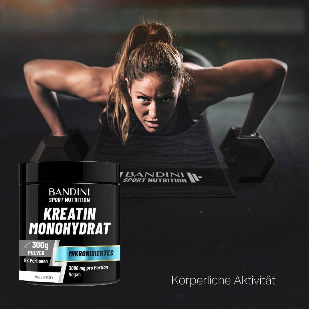 Thumbnail 6 de BANDINI Creatin Monohydrat 300 g (88 Portionen) – 3.000 mg pro Dosis, mikrofein & geschmacklos