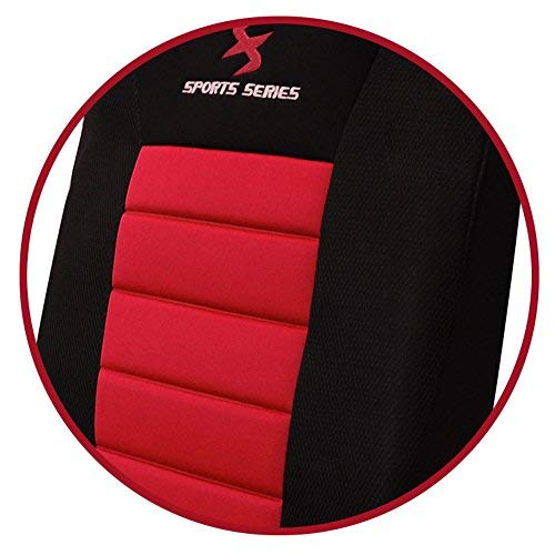 Detalle 2 de WOLTU Car Van Seat Covers Front Pair (Red/Black) – Universal front seat protectors