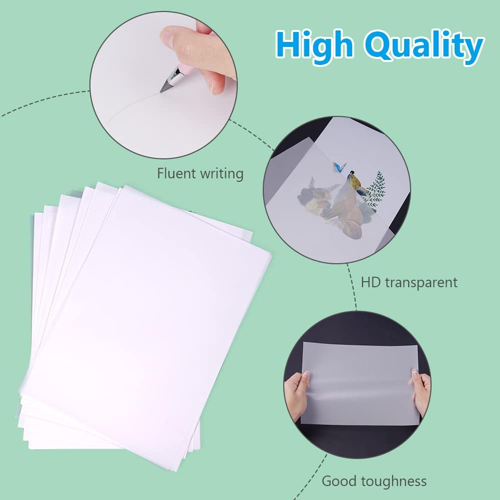 Detalle de OSDUE calqueerpapier A4, 50 vellen, 53 g/m², transparant