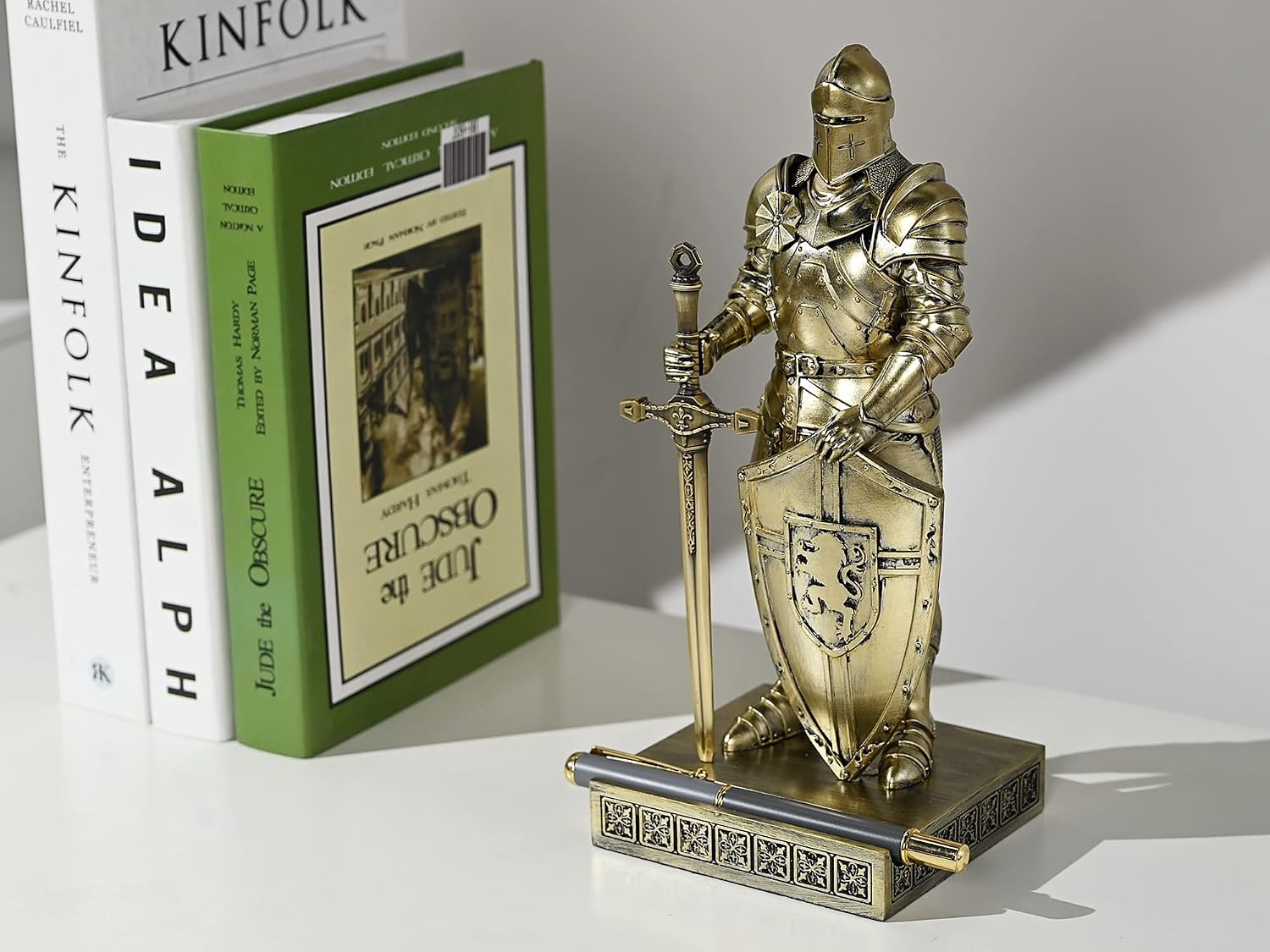 Thumbnail 6 de HDMbigmi King's Guard Ritter-Statue – Bronze Desktop-Ständer, Stifthalter und Briefbeschwerer