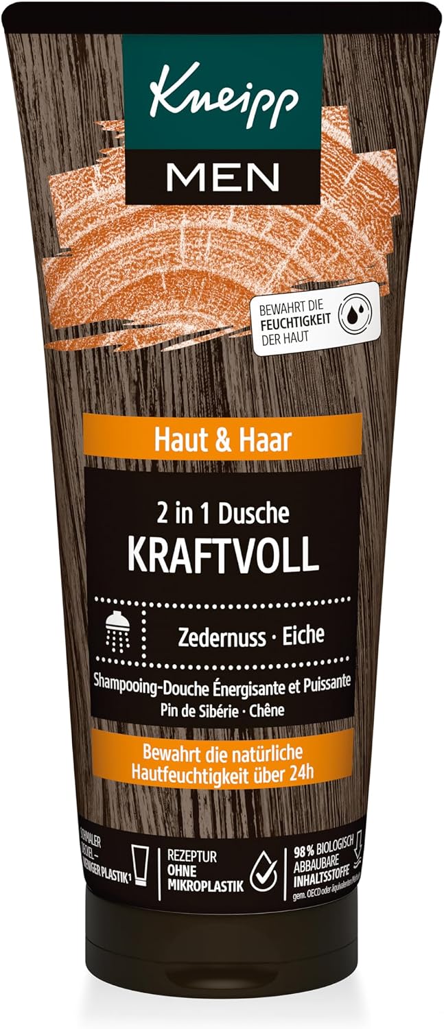 Detalle 2 de Kneipp Set Regalo Männersache – 2 in 1 Doccia Uomo (2 x 200 ml) | Startklar & Kraftvoll