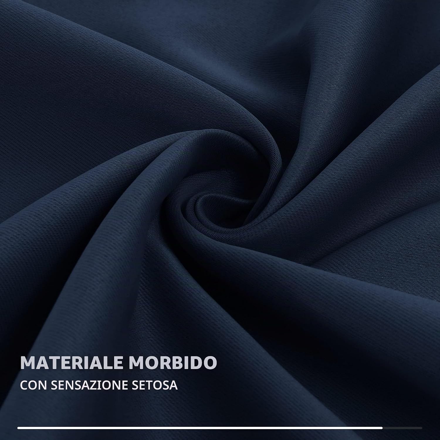Detalle de Deconovo Tende Oscuranti per Interni 254x242 cm Blu Navy - 2 in 1, isolamento termico e oscuramento