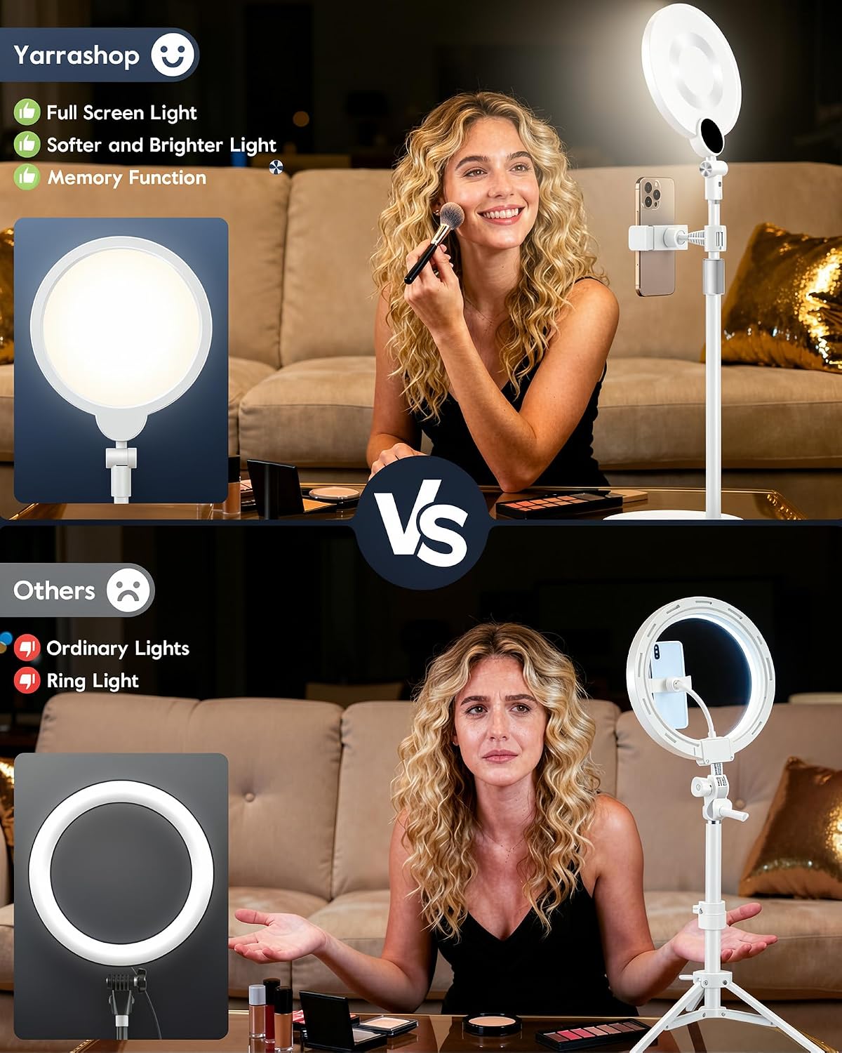Thumbnail 6 de Yarrashop F626 7-Inch Desk Ring Light, 30 Modes, USB-Powered