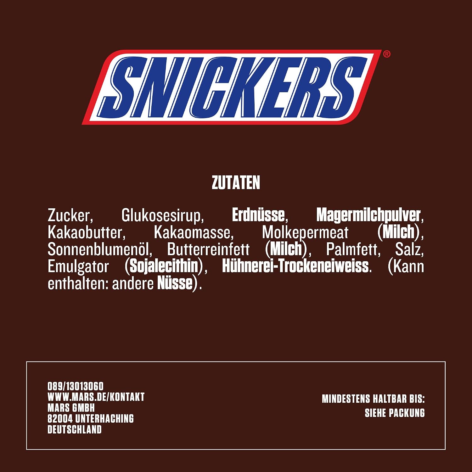 Detalle de Snickers Schokoriegel – Erdnüsse, Karamell, Fußball Snack, 24 Doppelriegel (24 x 2 x 40 g) – idealer Snack für Fußballfans