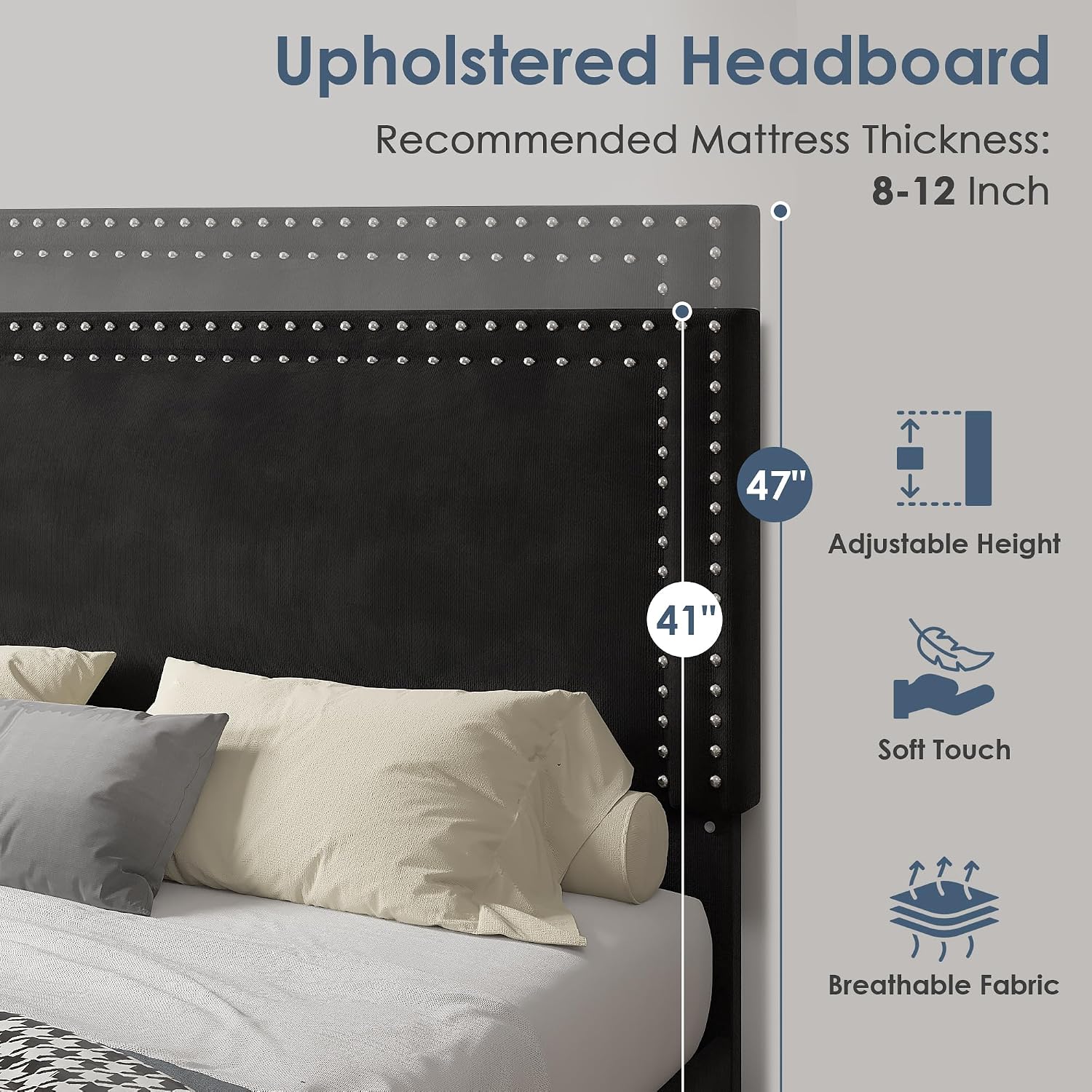 Detalle de VECELO Twin Platform Bed Frame