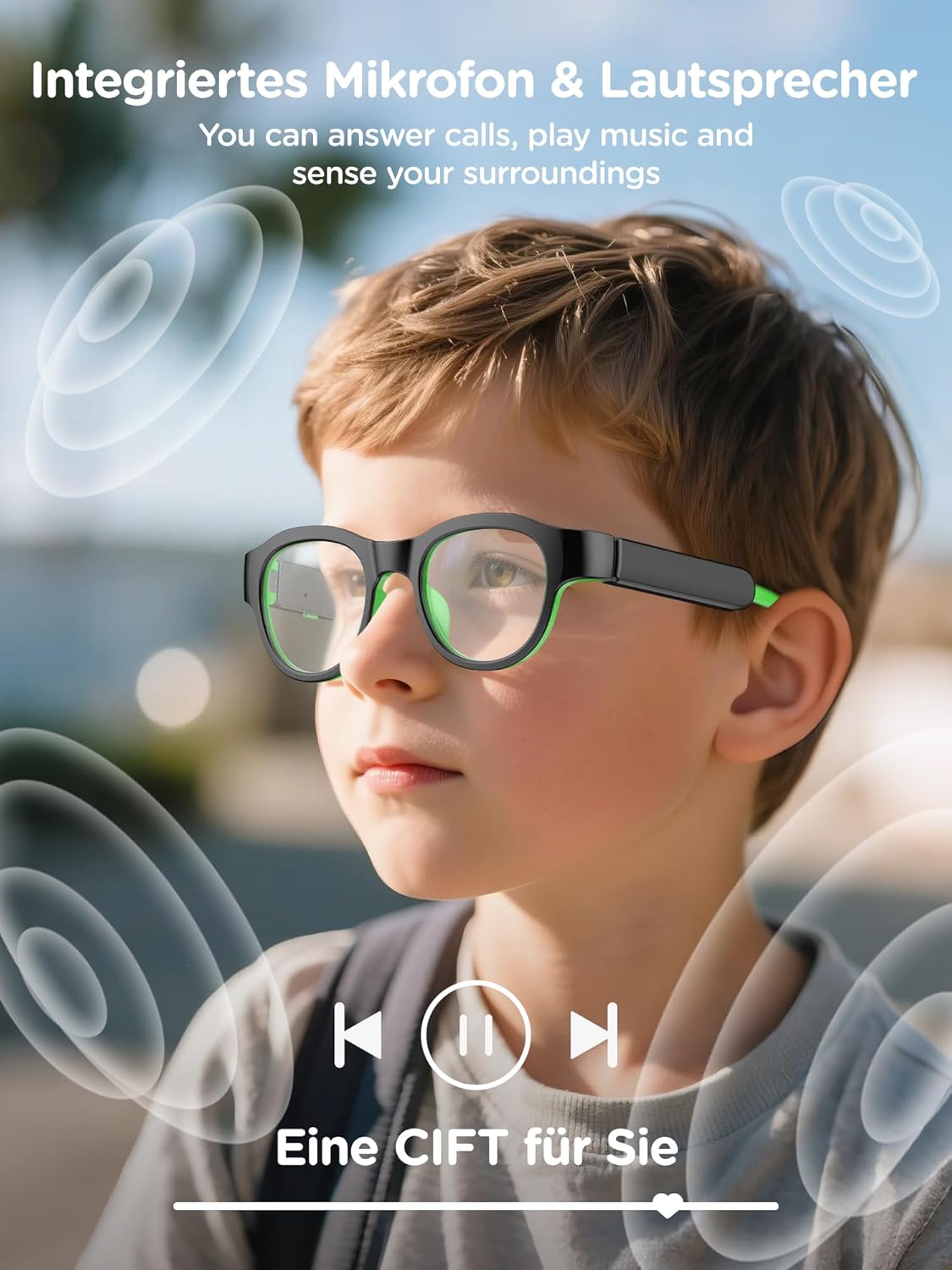 Thumbnail 6 de XIYANGYANG Anti Blue Light Audio Glasses with Open-Ear Audio and RGB LEDs