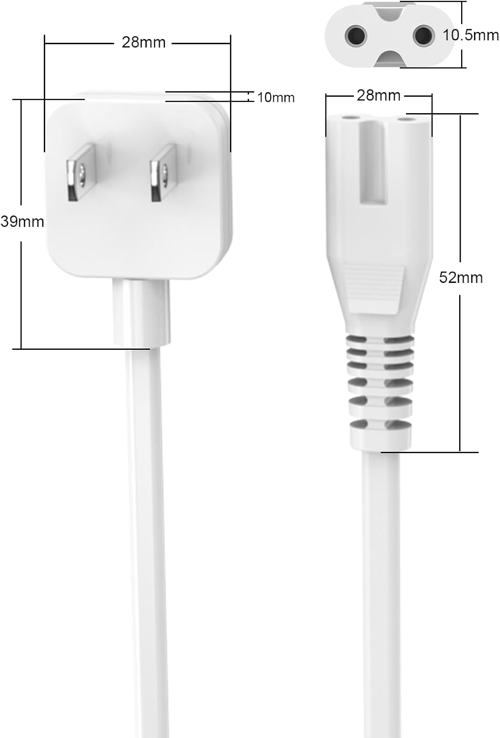 Thumbnail 3 de 5ft Flat Figure-8 Power Cord 10A