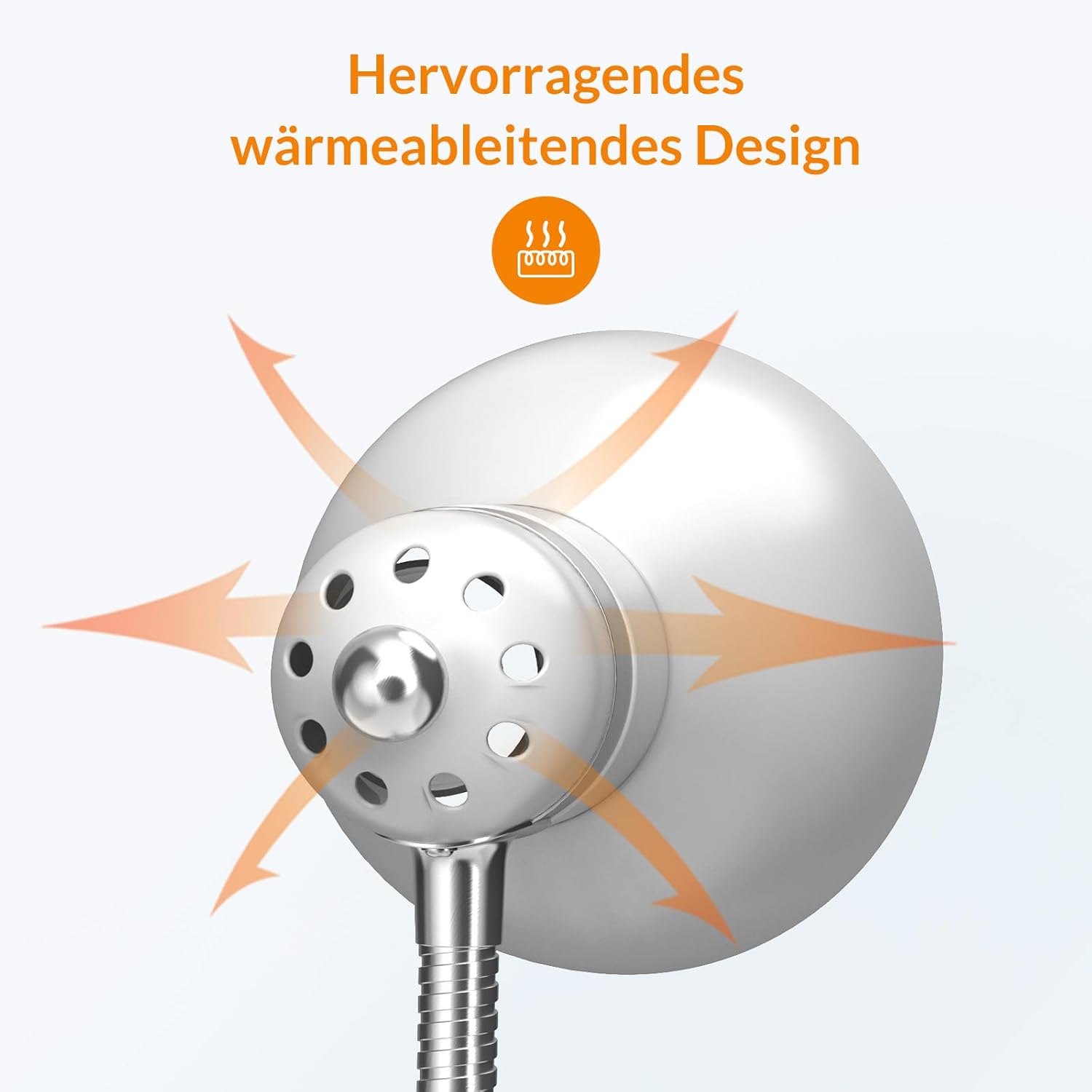 Thumbnail 6 de LEPOWER Schreibtischlampe aus Metall – elegante, verstellbare Tischlampe mit Schwanenhals, Weiß