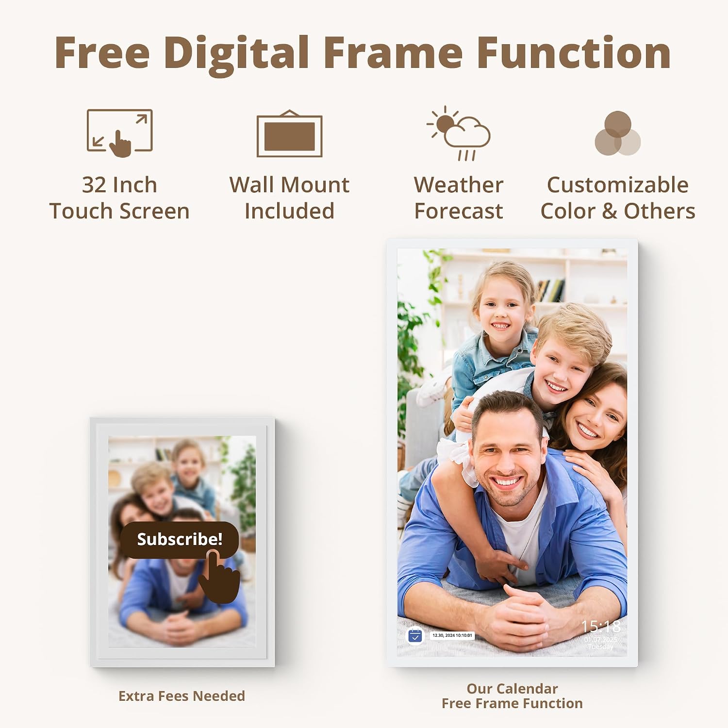 Thumbnail 5 de Dragon Touch 32 Zoll Digitaler Kalender