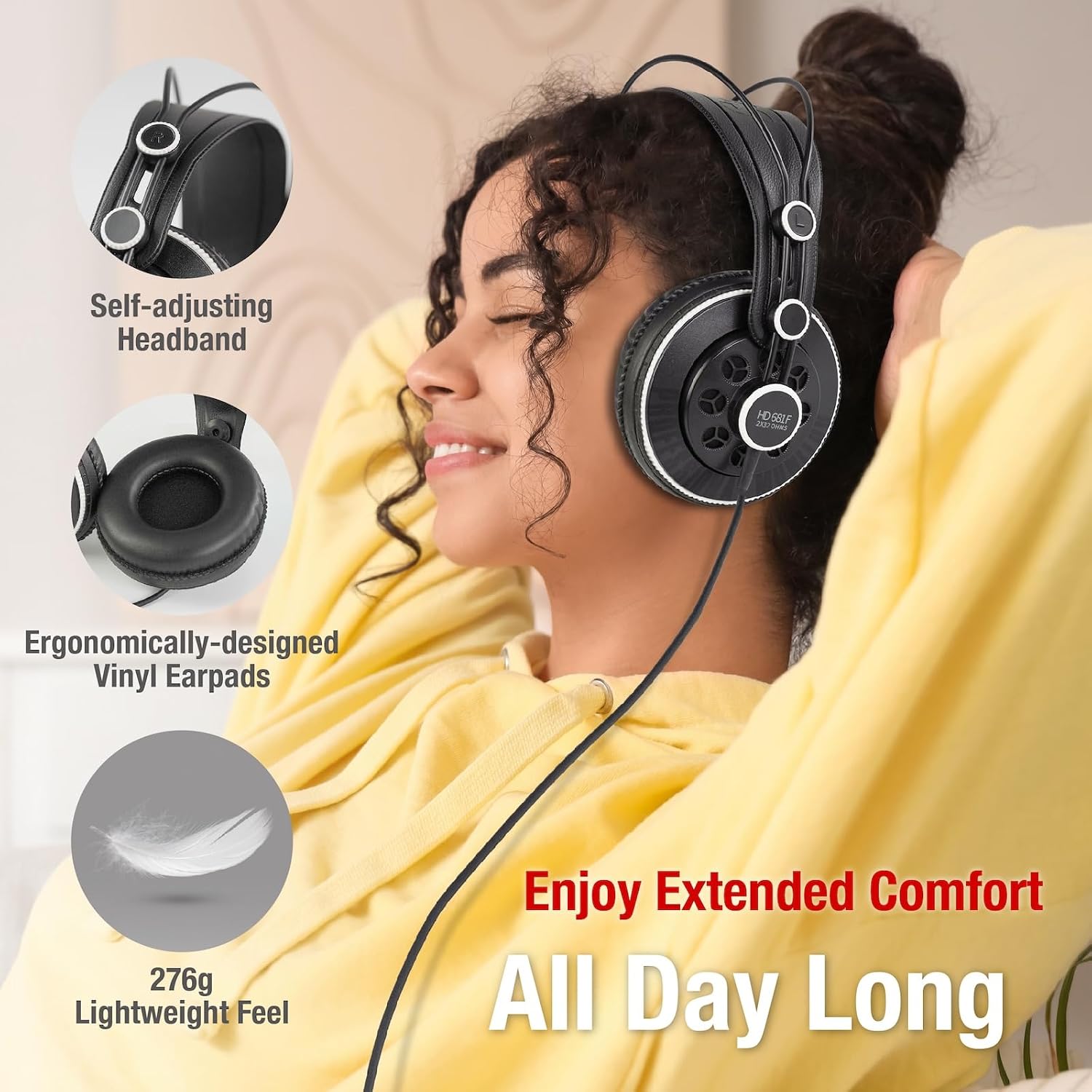 Thumbnail 2 de Superlux HD681F wired headphones, white with 3.5 mm jack
