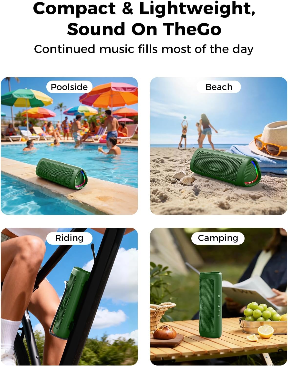 Thumbnail 6 de BolaButty Bluetooth Speaker Portable Wireless (Green)