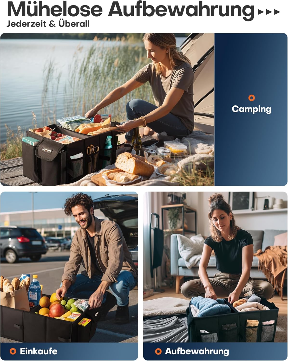 Thumbnail 4 de HOTOR Kofferraum Organizer 54,1×32,0×26,9 cm 🚗