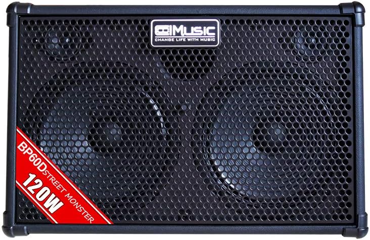Detalle 2 de COOLMUSIC BP60D 120W Battery-Powered Acoustic Guitar Amplifier, 7 Inputs