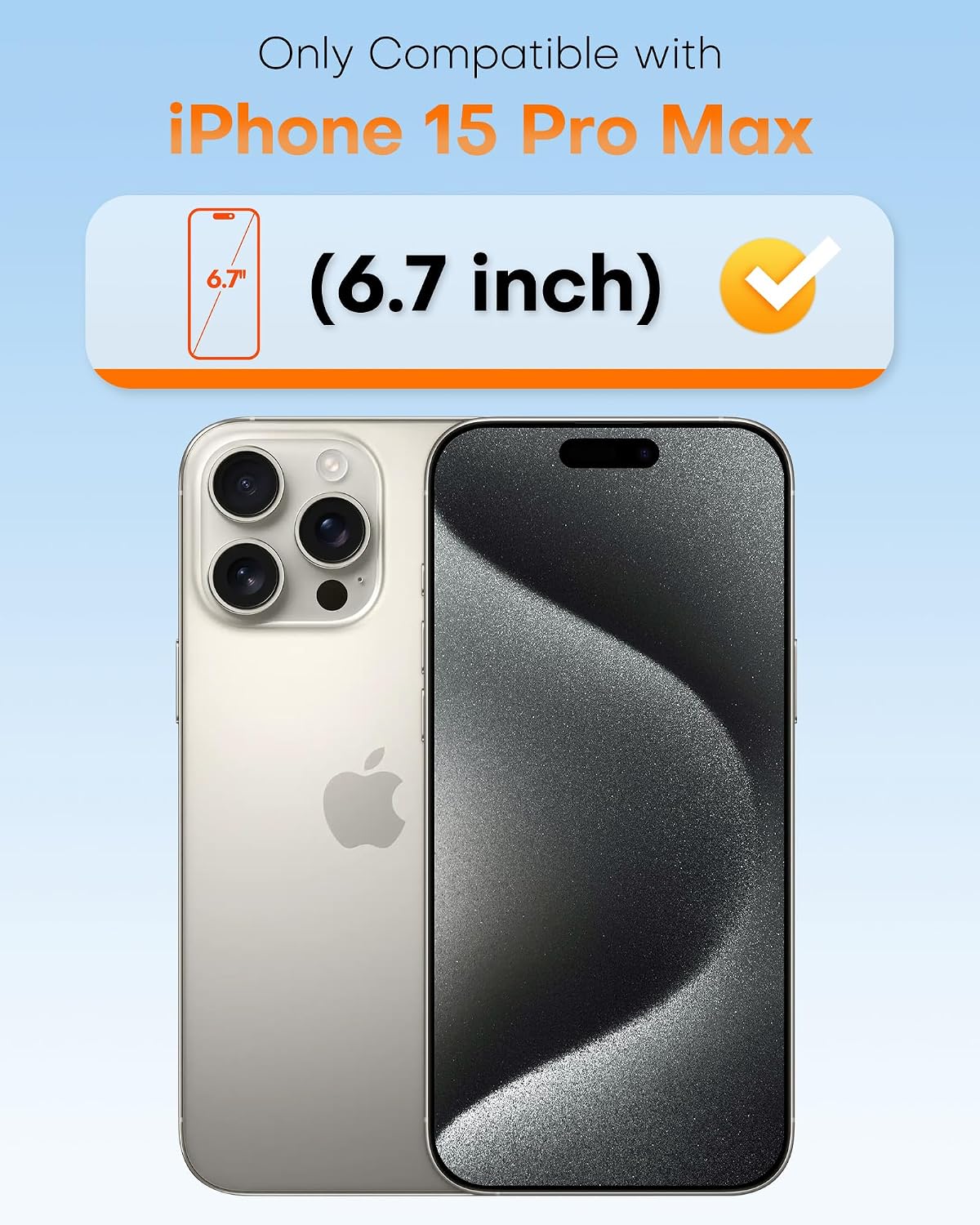 Detalle 2 de TOCOL 2+1 Pack for iPhone 15 Pro Max Screen Protector