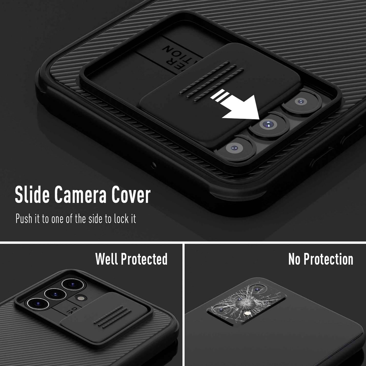 Thumbnail 2 de XTCASE Coque Galaxy S24 5G – Étui mince avec cache optique coulissant et protection caméra