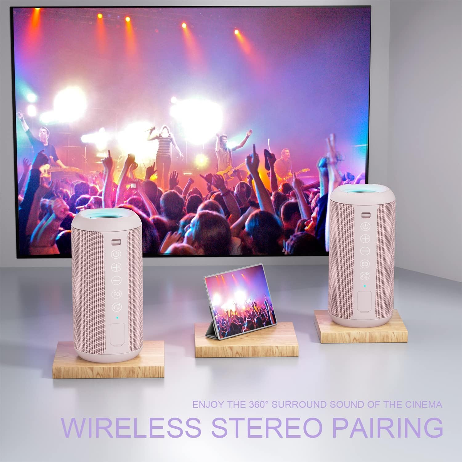 Thumbnail 1 de Ortizan Bluetooth Speaker | IPX7, 30H, BT 5.3, Dual Pairing & RGB Lights