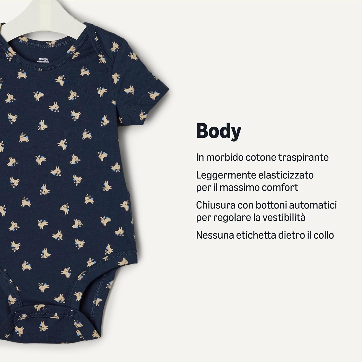 Thumbnail 1 de Amazon Essentials body girocollo a manica corta per bambine e ragazze, cotone morbido e comodo