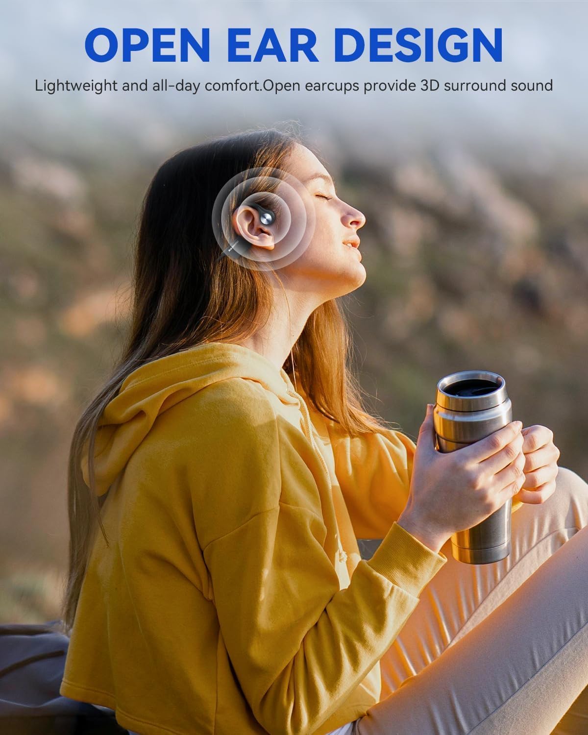 Detalle de Monodeal bone conduction headphones Bluetooth 5.3