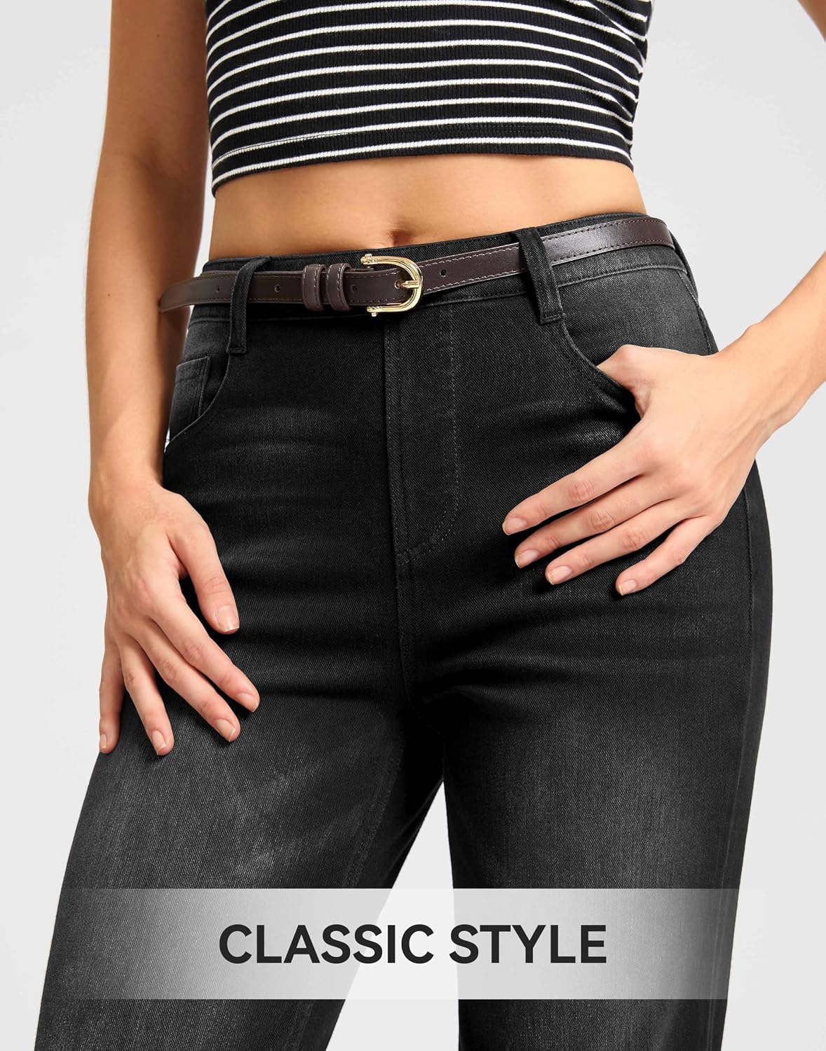 Detalle 2 de Stretchy straight leg jeans for women