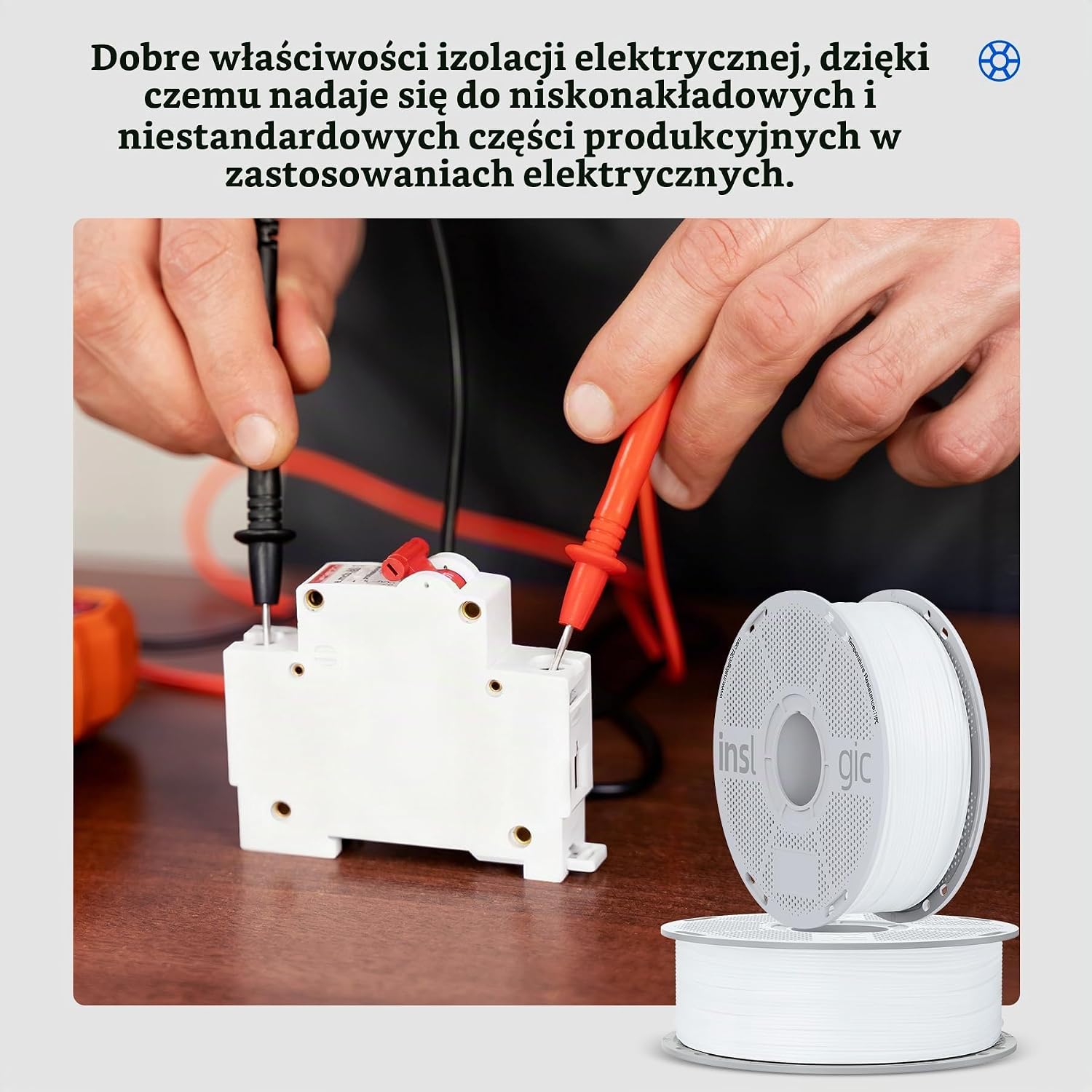 Thumbnail 5 de Inslogic PC – filament do drukarki 3D, 1,75 mm, 1 kg, naturalny