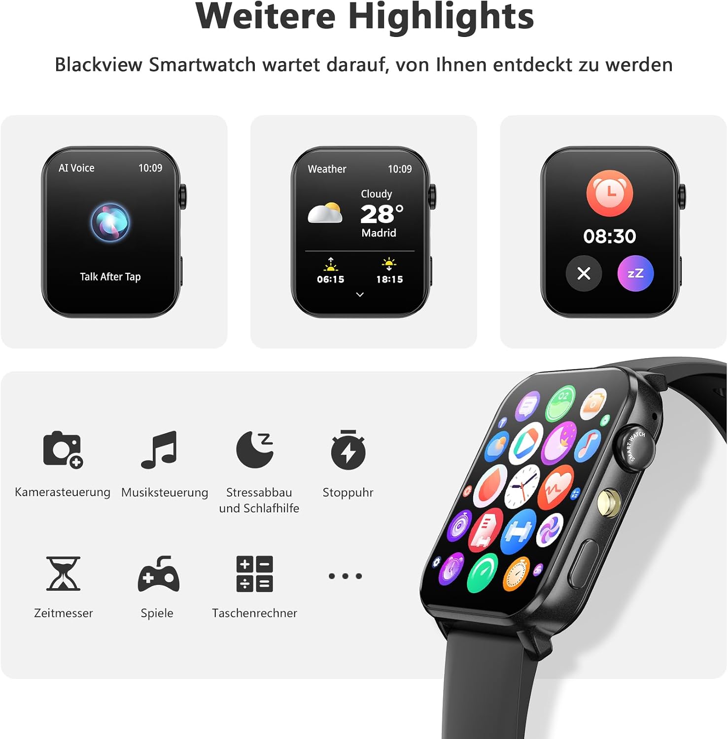 Thumbnail 6 de Blackview Smartwatch Herren Damen