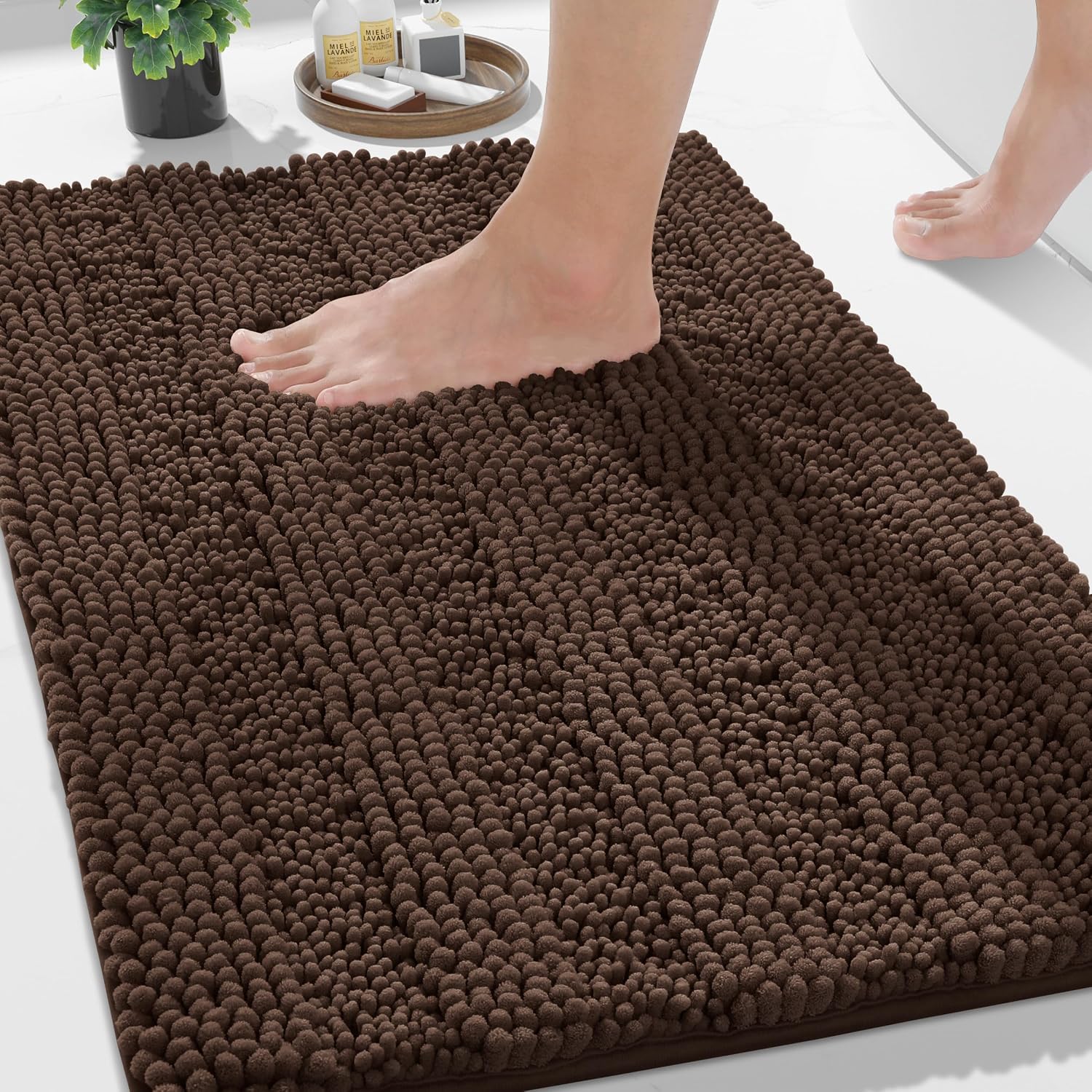 Detalle de Yimobra Bathroom Rug Mat 24 x 17 bath mat