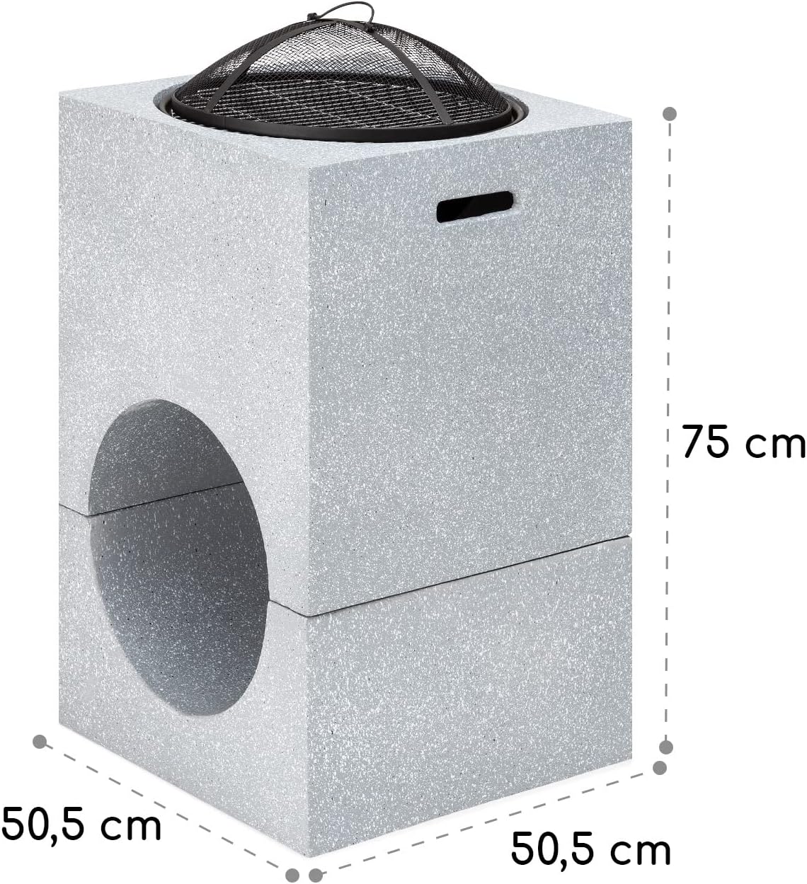 Detalle 2 de Blumfeldt 10040238 Monolith Fire Pit Grill with Spark Guard