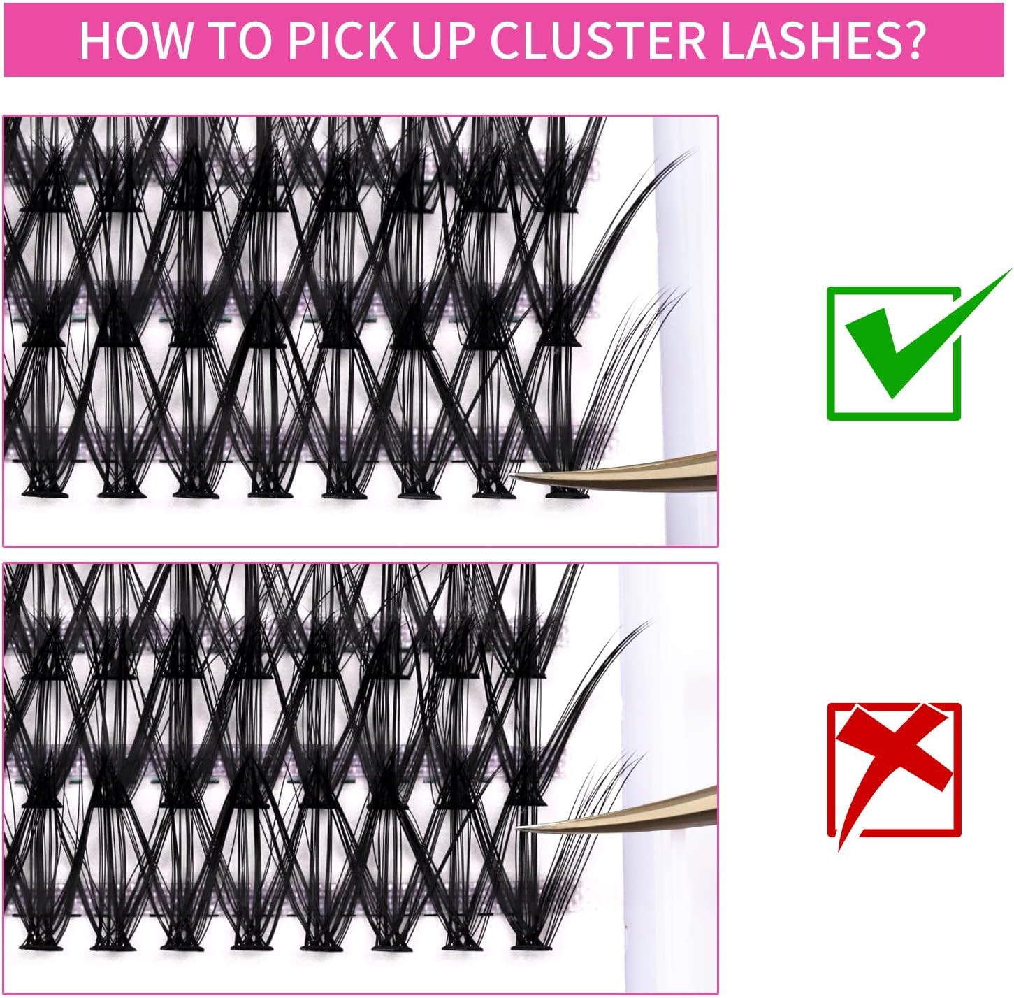 Thumbnail 4 de Extensión de Pestañas Cluster 30D+40D 0.07 D Curl 11mm 🌟