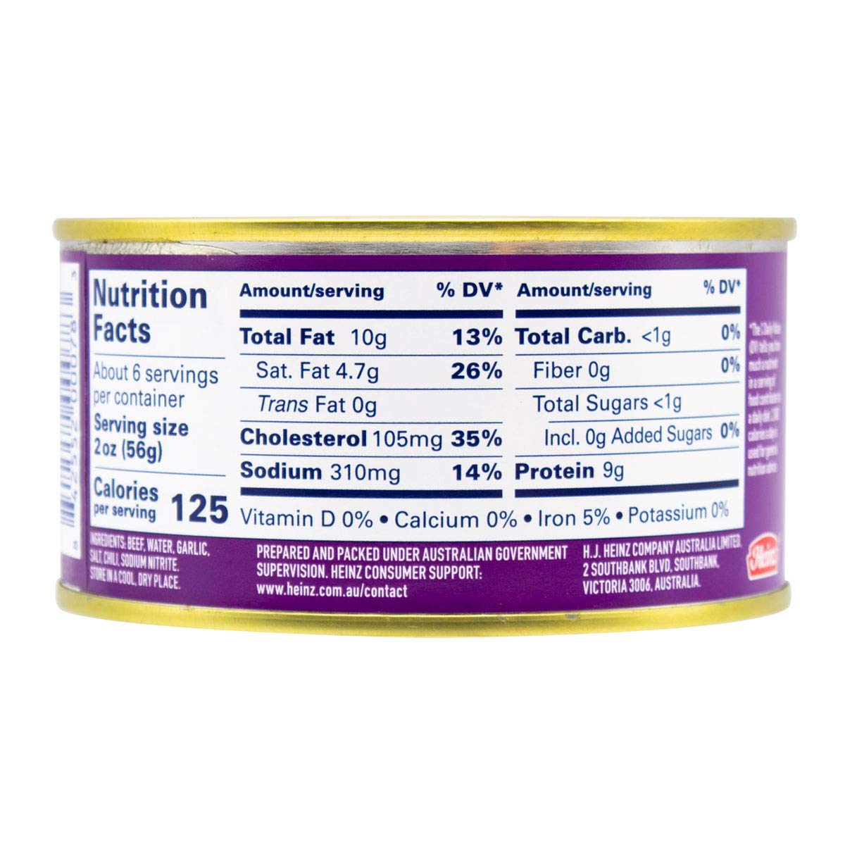 Detalle 2 de Ox & Palm Corned Beef, Chili & Garlic Flavor, 11.5 Ounce