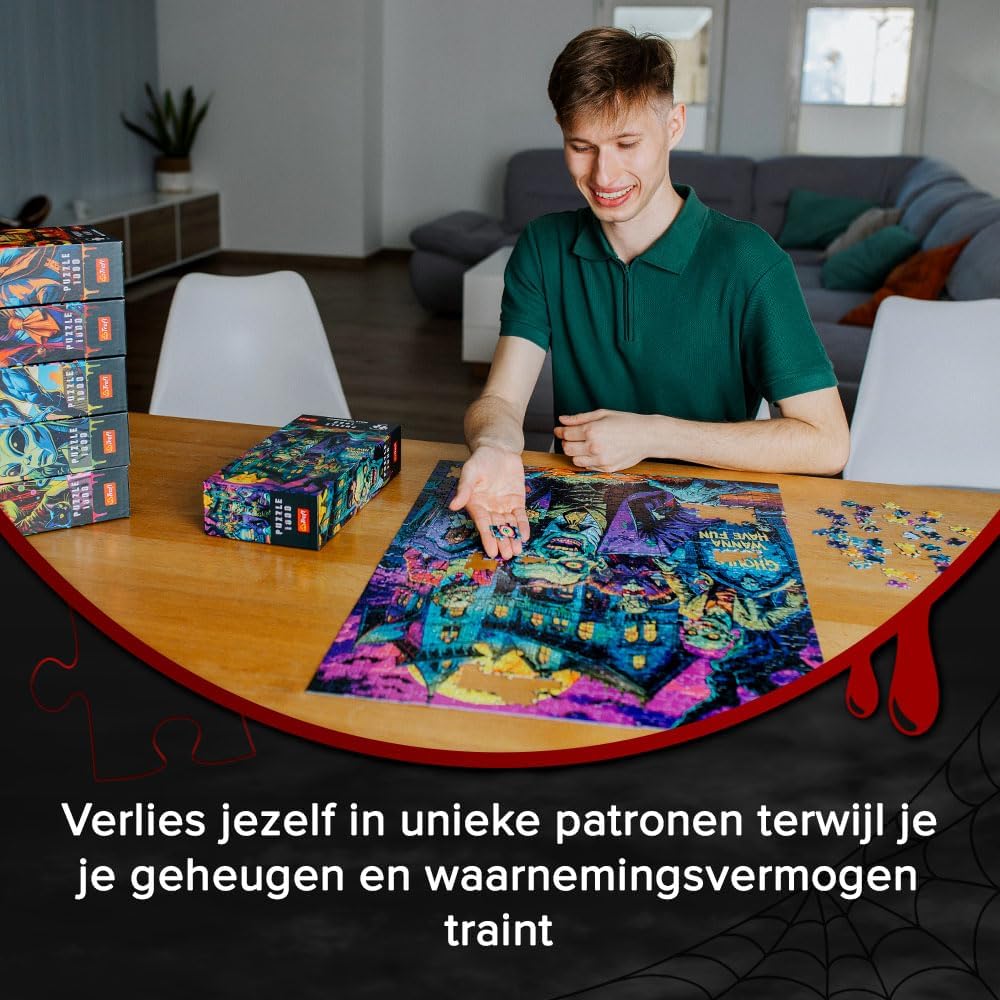 Thumbnail 6 de Trefl Hall of Horror legpuzzel, 1.000 stukjes met de Hoofdloze Ruiter