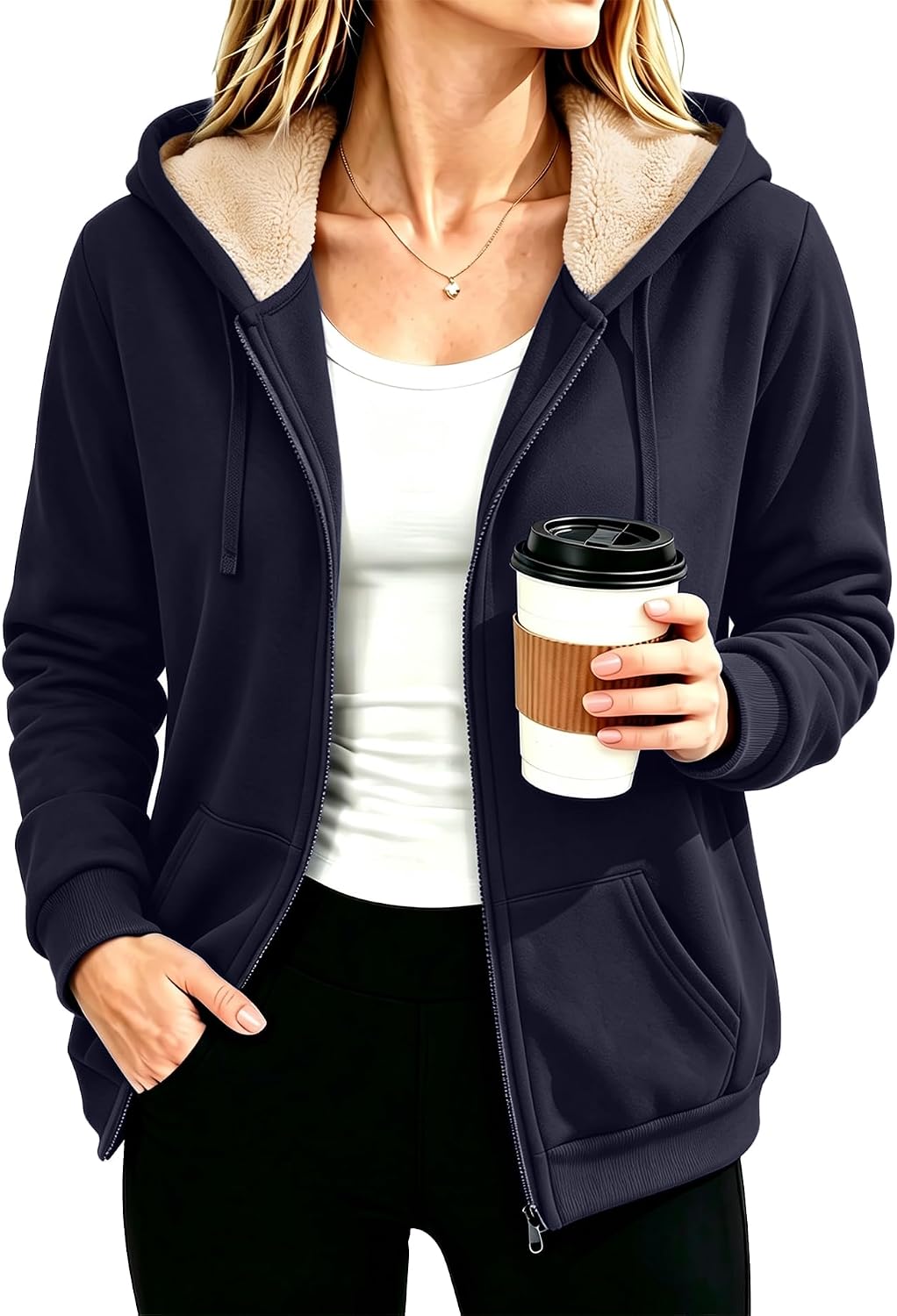 Detalle de GEEK LIGHTING Women's Sherpa-Lined Hoodie