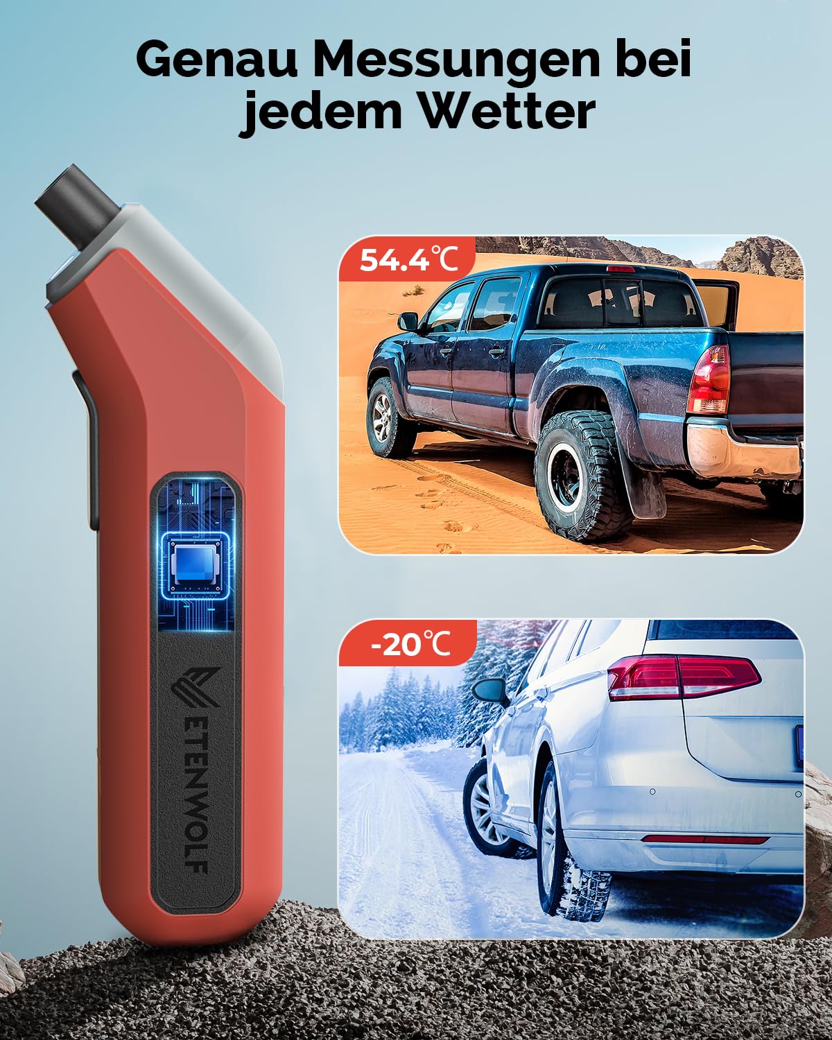 Thumbnail 1 de ETENWOLF T300Plus Reifendruckprüfer 0,2–13,8 Bar