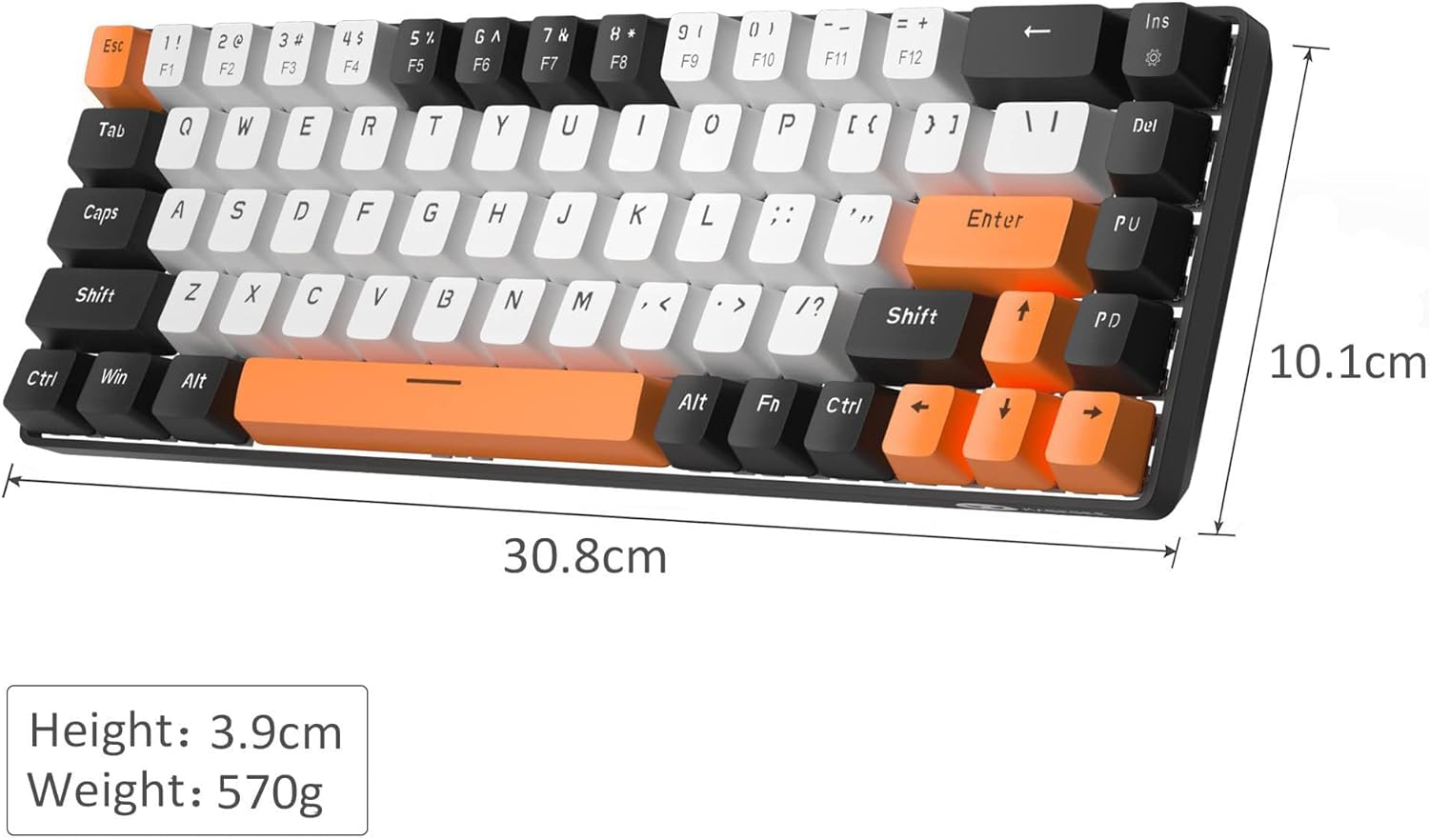 Thumbnail 6 de MageGee Portable 60% Gaming Mechanical Keyboard (MK-Box) – Ice Blue LED Backlit, Red Switch, 68-Key Wired