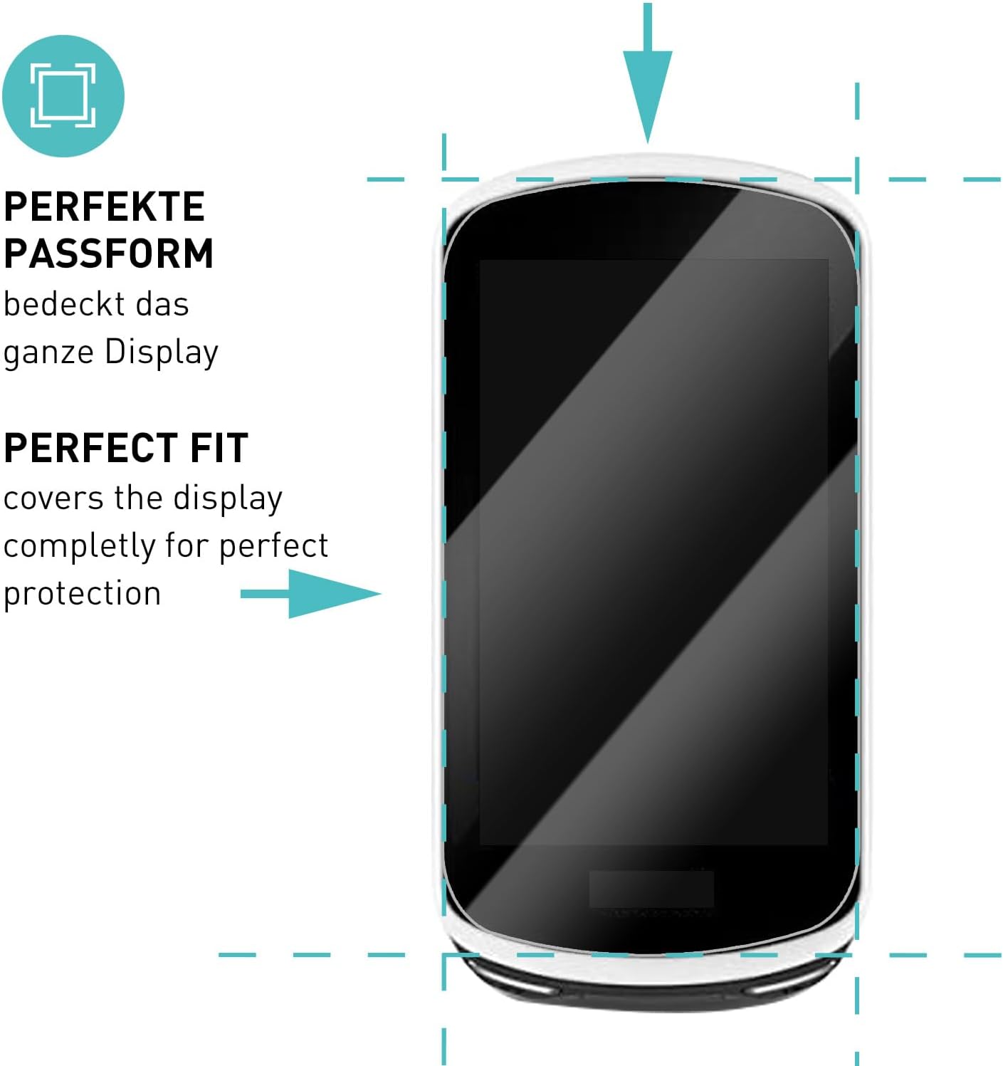 Thumbnail 2 de SmarTect tempered-glass screen protector for Garmin Edge 1030 / Edge 1030 Plus, 3-pack
