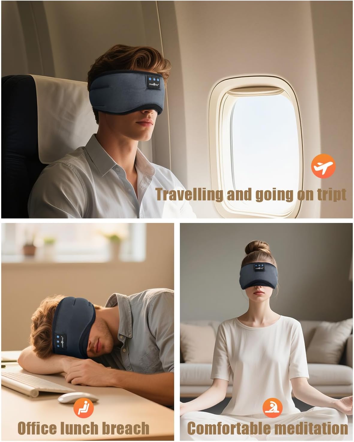 Thumbnail 6 de MUSICOZY Bluetooth sleep mask headphones
